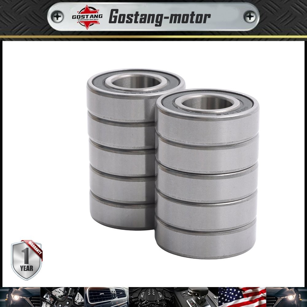 Premium Rubber Sealed Industrial Grade 10 Pcs 6004-2RS C3 Bearing 20x42x12mm