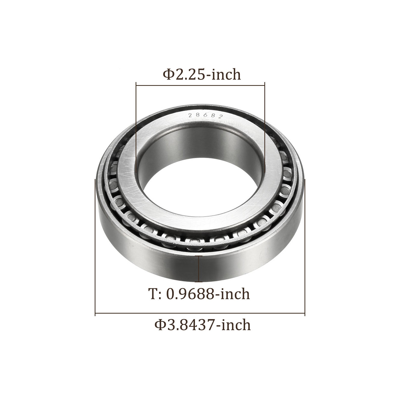 28682/28622 Tapered Roller Bearing 2.25″x3.8437″x0.9688″ Bearing