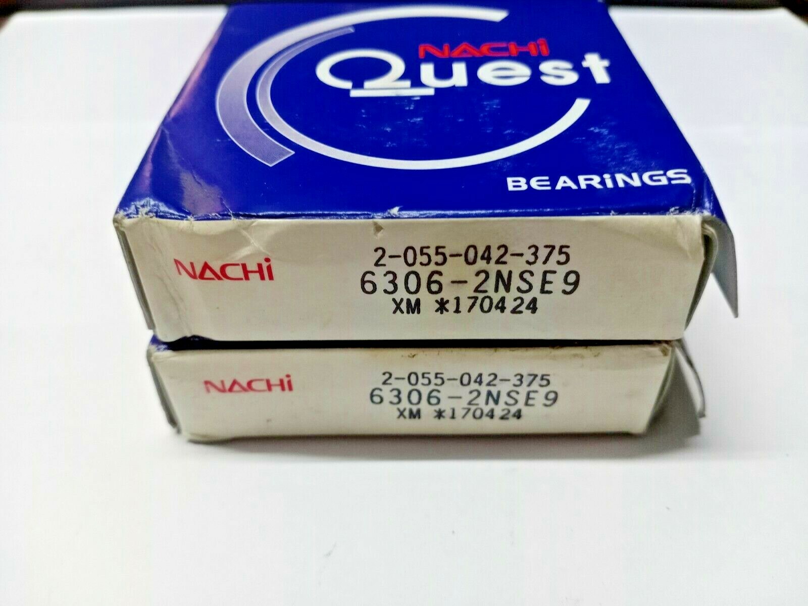 (Qty 2) 6306 2NSE9 Electric Motor Quality Premium Ball Bearing 30x72x19mm NACHI