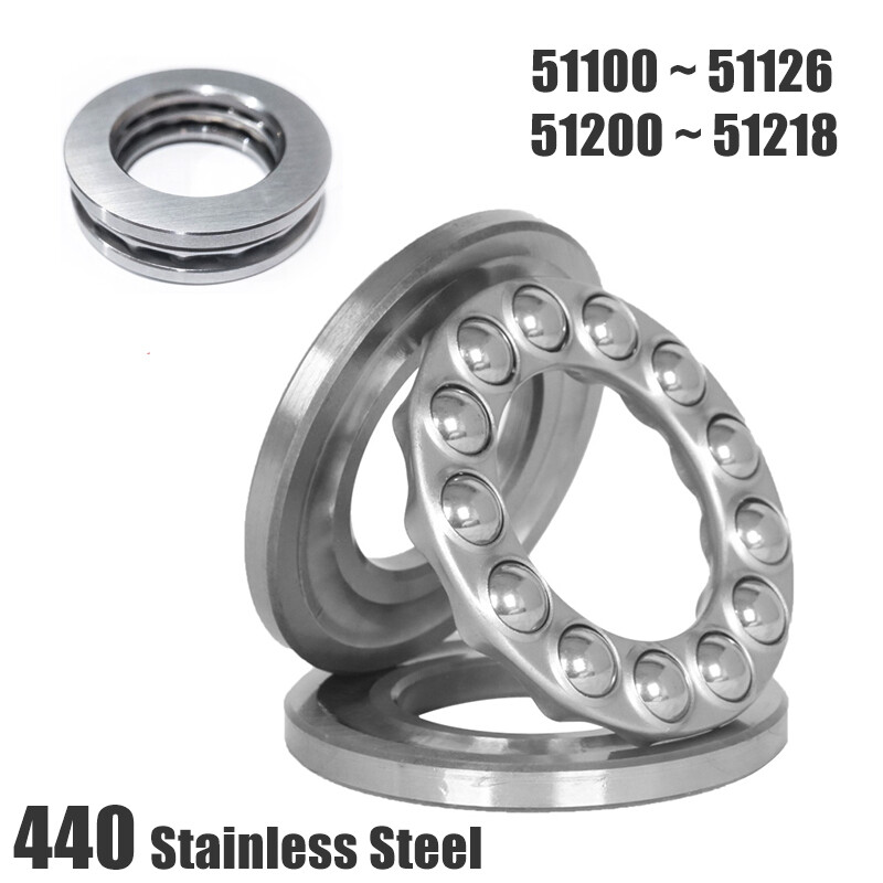 440 Stainless Steel Thrust Ball Bearing Three Parts Bearings S511 / S512 Series