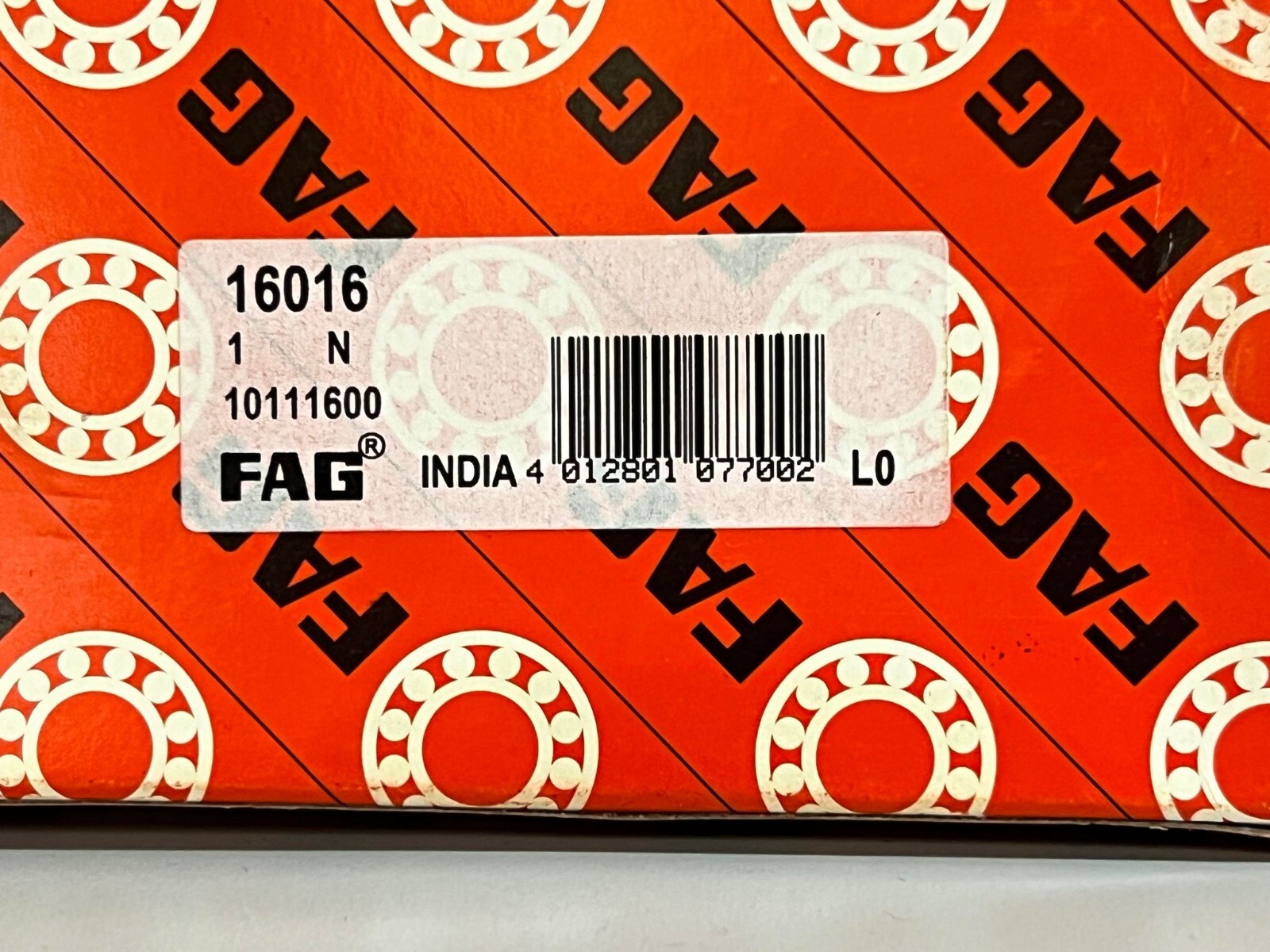 FAG 16016 Deep Groove Ball Bearings 80x125x14mm 10111600