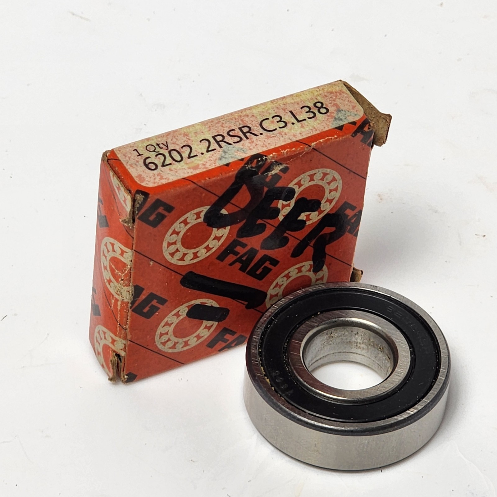 New FAG 6202 2RSR C3 L38 / 6202-2RSR-C3-L38 Ball Bearing 15x35x11mm