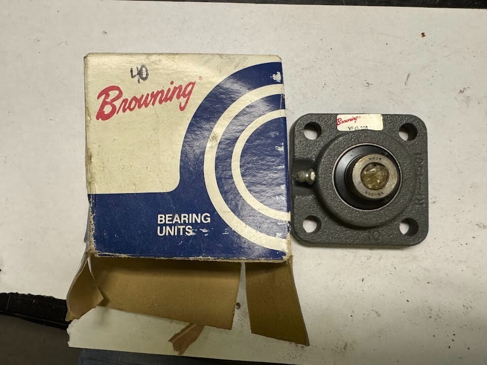 Browning Four-Bolt Flange Ball Bearing Unit – 1/2 in Bore, 4-Bolt Flange,