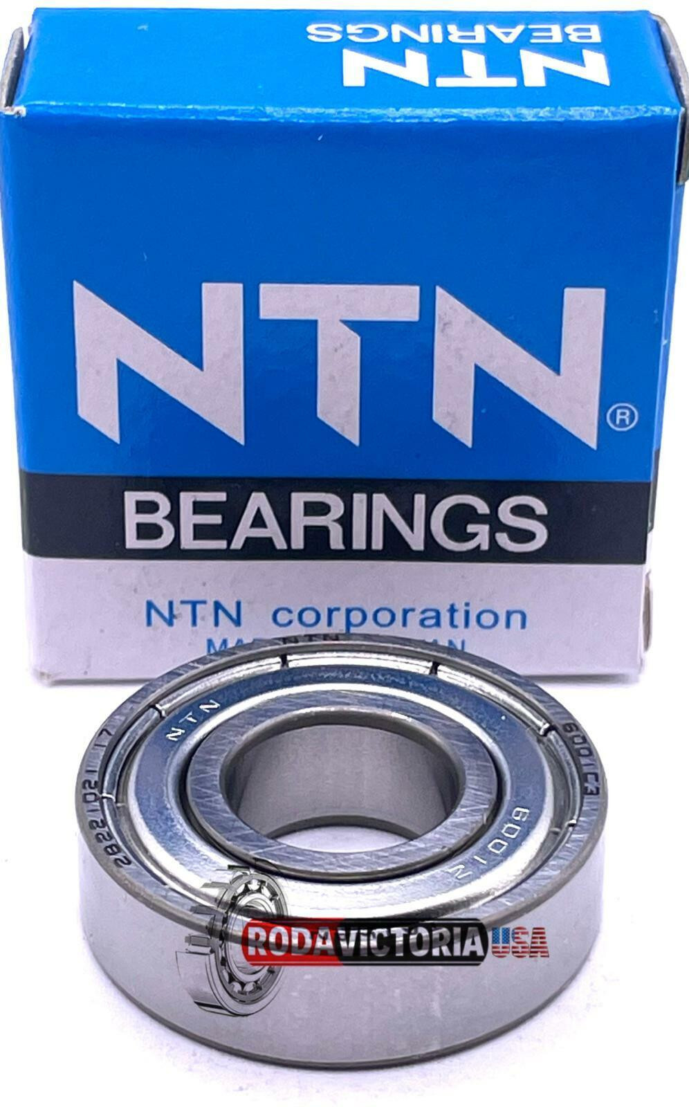 NTN 6001 ZZ C3 DEEP GROOVE BALL BEARING, METAL SHIELDED 12x28x8 mm