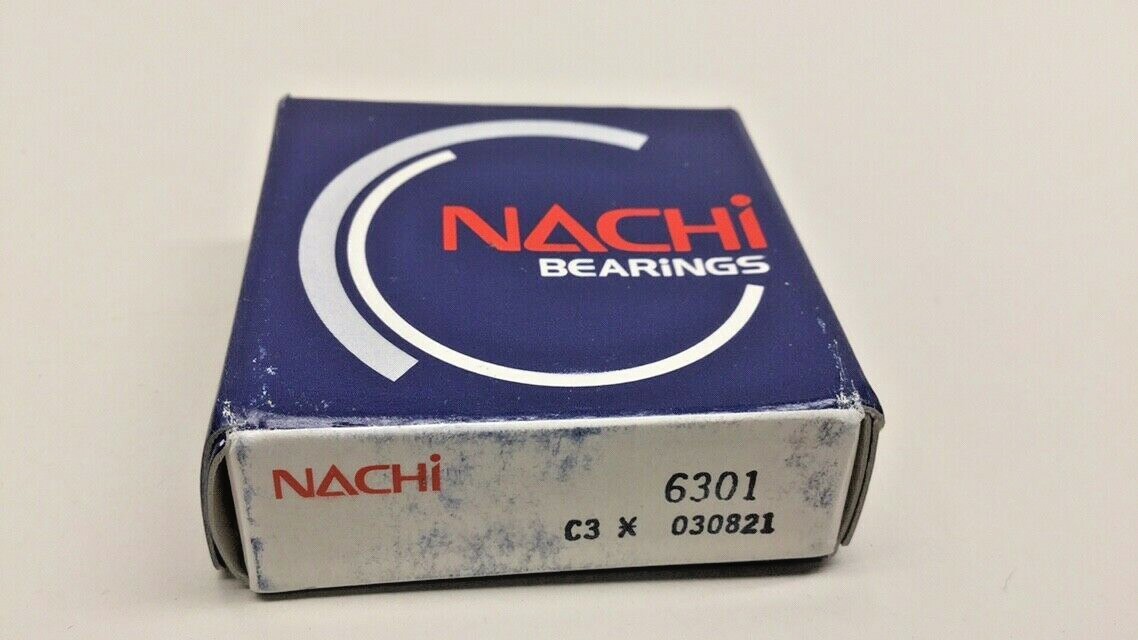 Nachi 6301-C3 Ball Bearing 12mm x 37mm x 12mm 6301C3