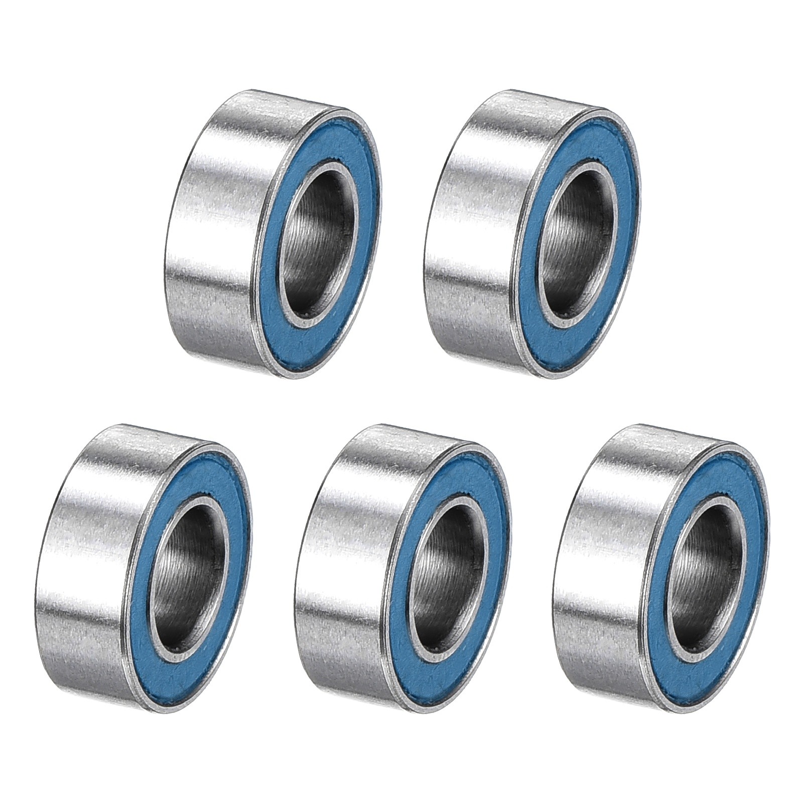 5Pcs MR84-2RS Deep Groove Bearing, 4x8x3mm Double Sealed Chrome Steel ABEC-7