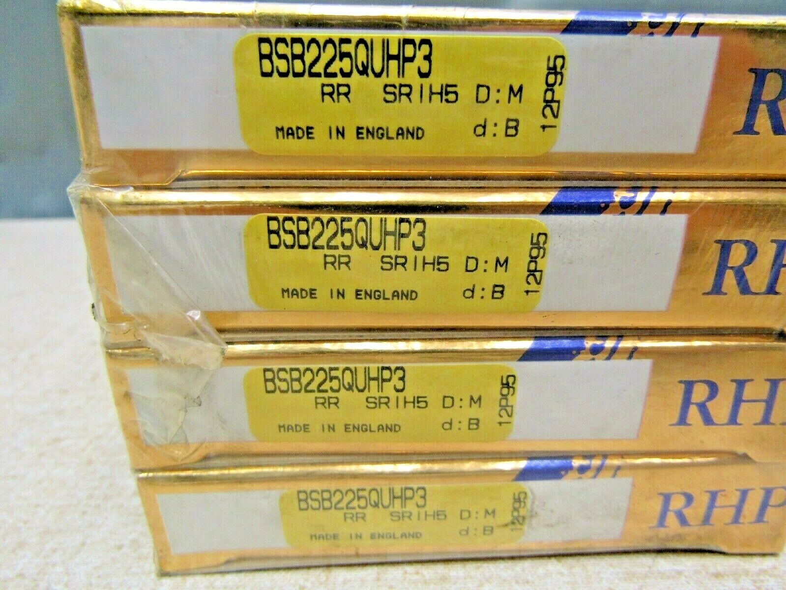 RHP NSK BSB225QUHP3 Quadplex Spindle Bearing MM9313WI L225 4 Bearing Matched Set