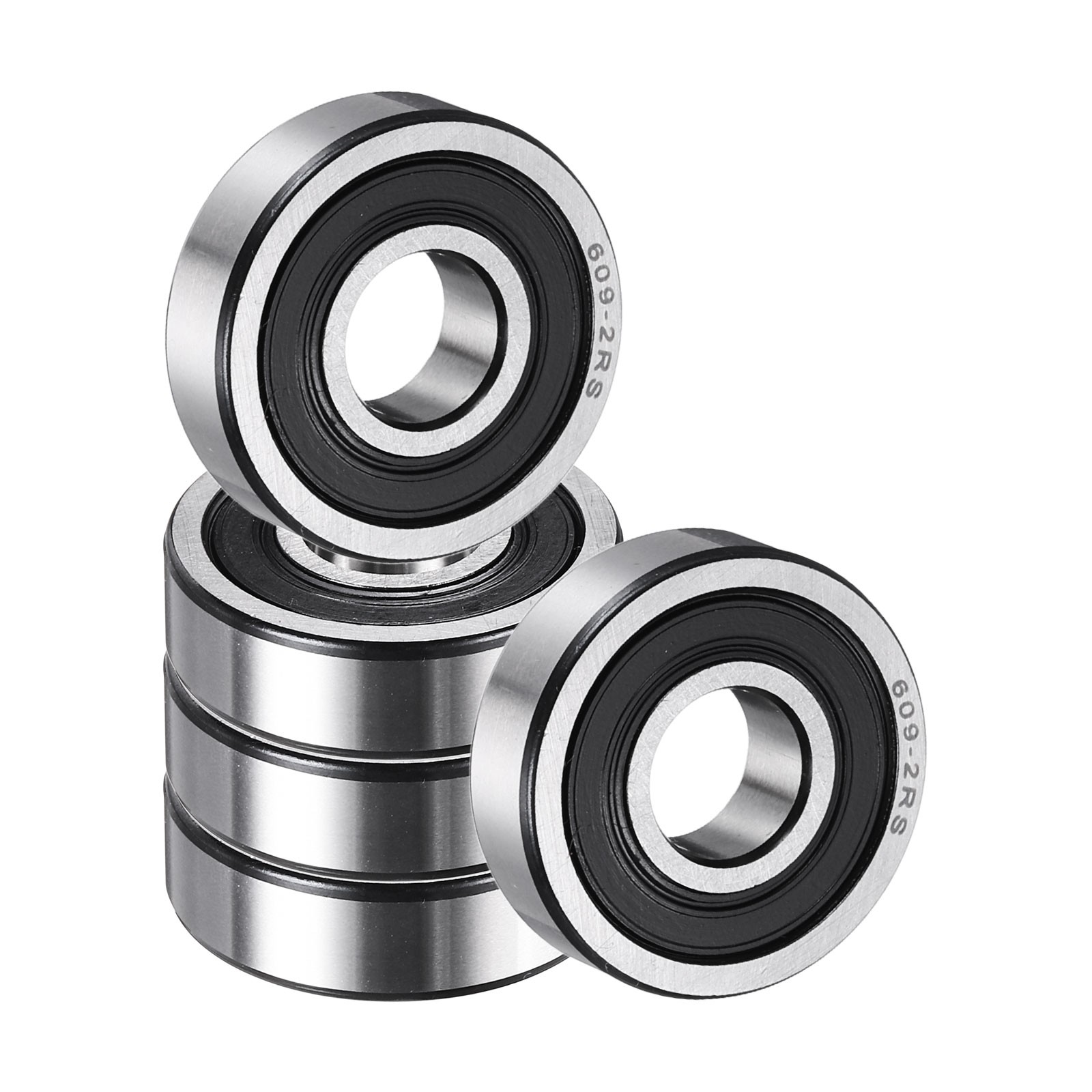 5 Pack 9 x 24 x 7mm 609 2RS Deep Groove Ball Bearings, ABEC5