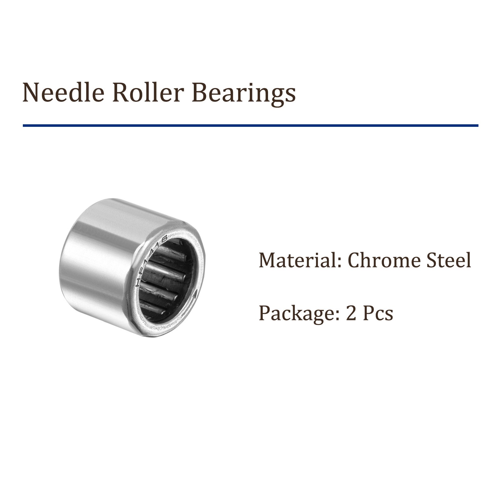 2pcs HF1416 Needle Roller Bearings – [14mmx20mmx16mm] One Way Clutch
