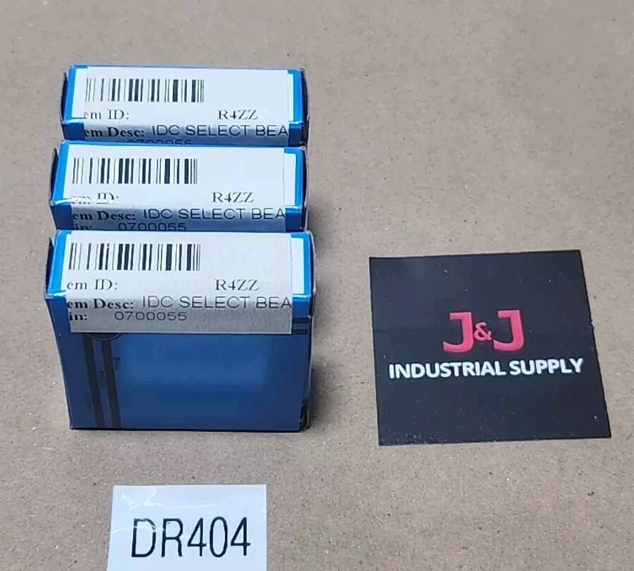 *NEW* [3] IDC Select R4ZZ Deep Groove Ball Bearing 1/4″ ID 5/8″ OD + Warranty!