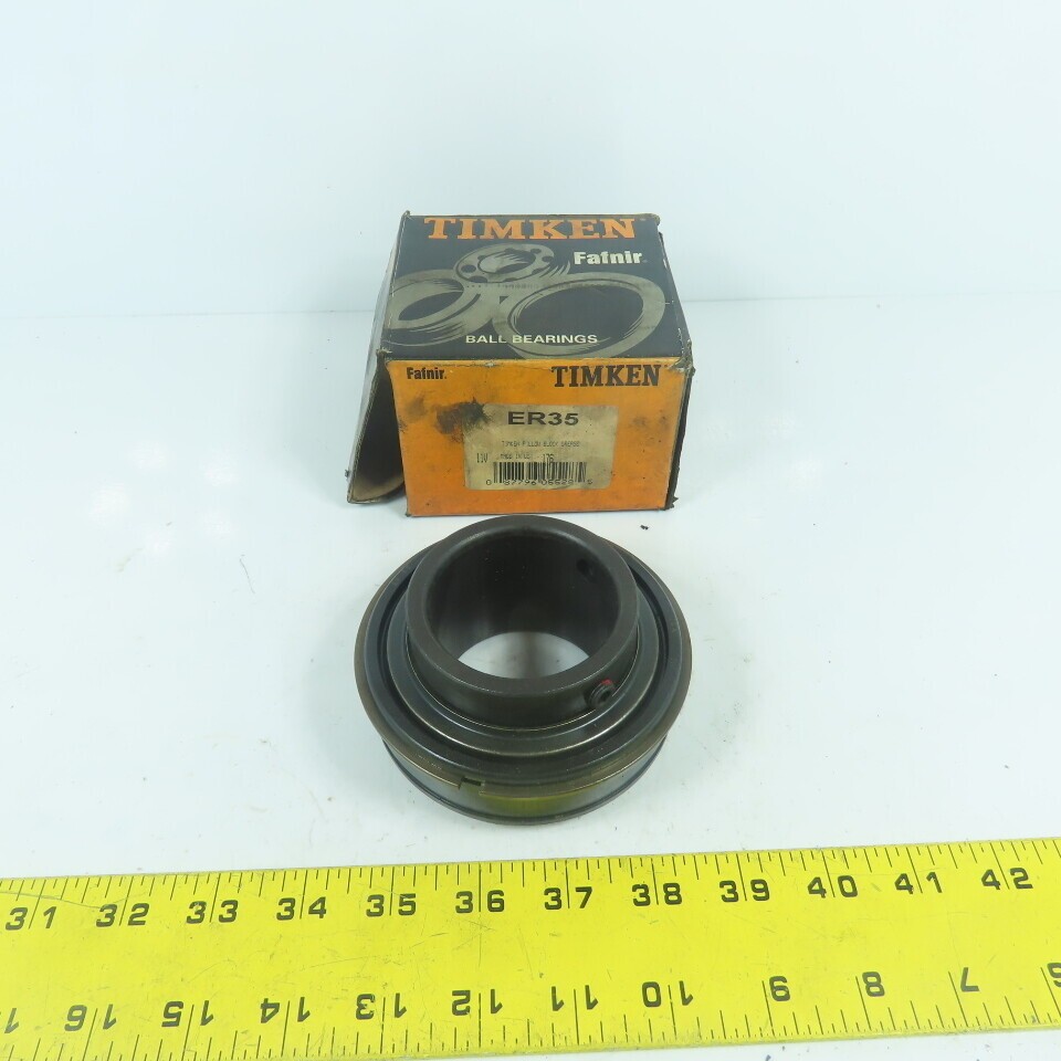 Timken Fafnir ER35 Wide Inner Ring Setscrew Locking Ball Bearings 2-3/16″ Bore