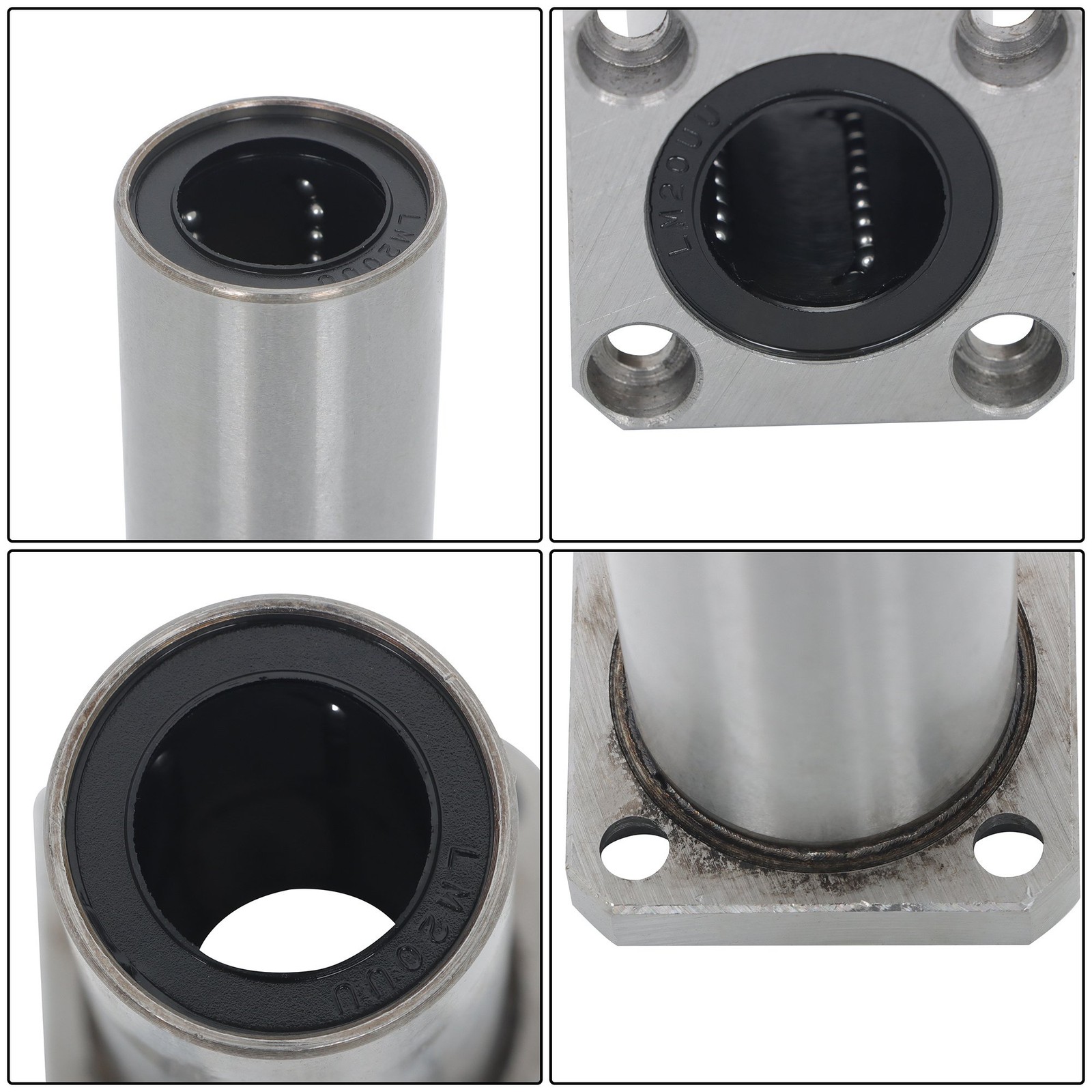 LMK20LUU Linear Bearing 20x32x80mm Extra Long Square Flange Steel Cage