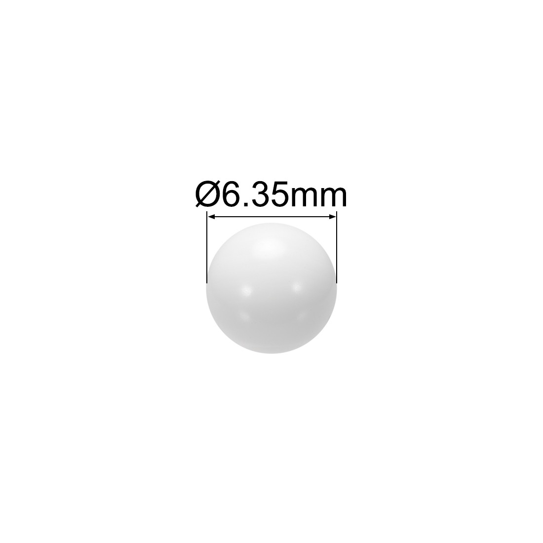 1/4-inch POM Coin Ring Making Balls, Plastic Bearing Ball 10pcs