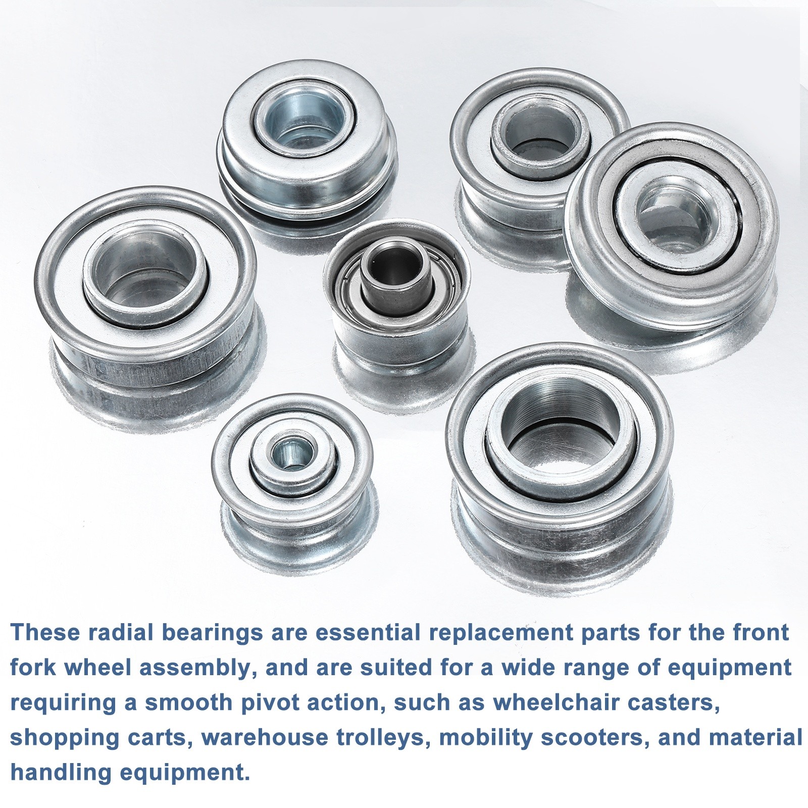 2 Radial Bearings, for ID 1/4″, OD 15/16″, Thickness 13/32″, Pitch OD 1-1/8″