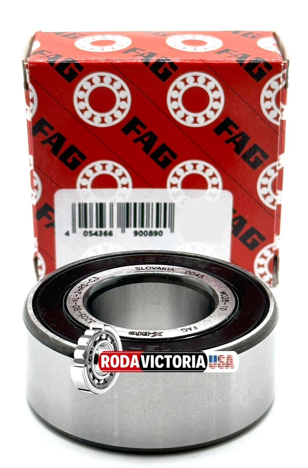 FAG 3205 BD XL 2HRS C3 DOUBLE ROW BALL BEARING, RUBBER SEALED 25x52x20.6mm