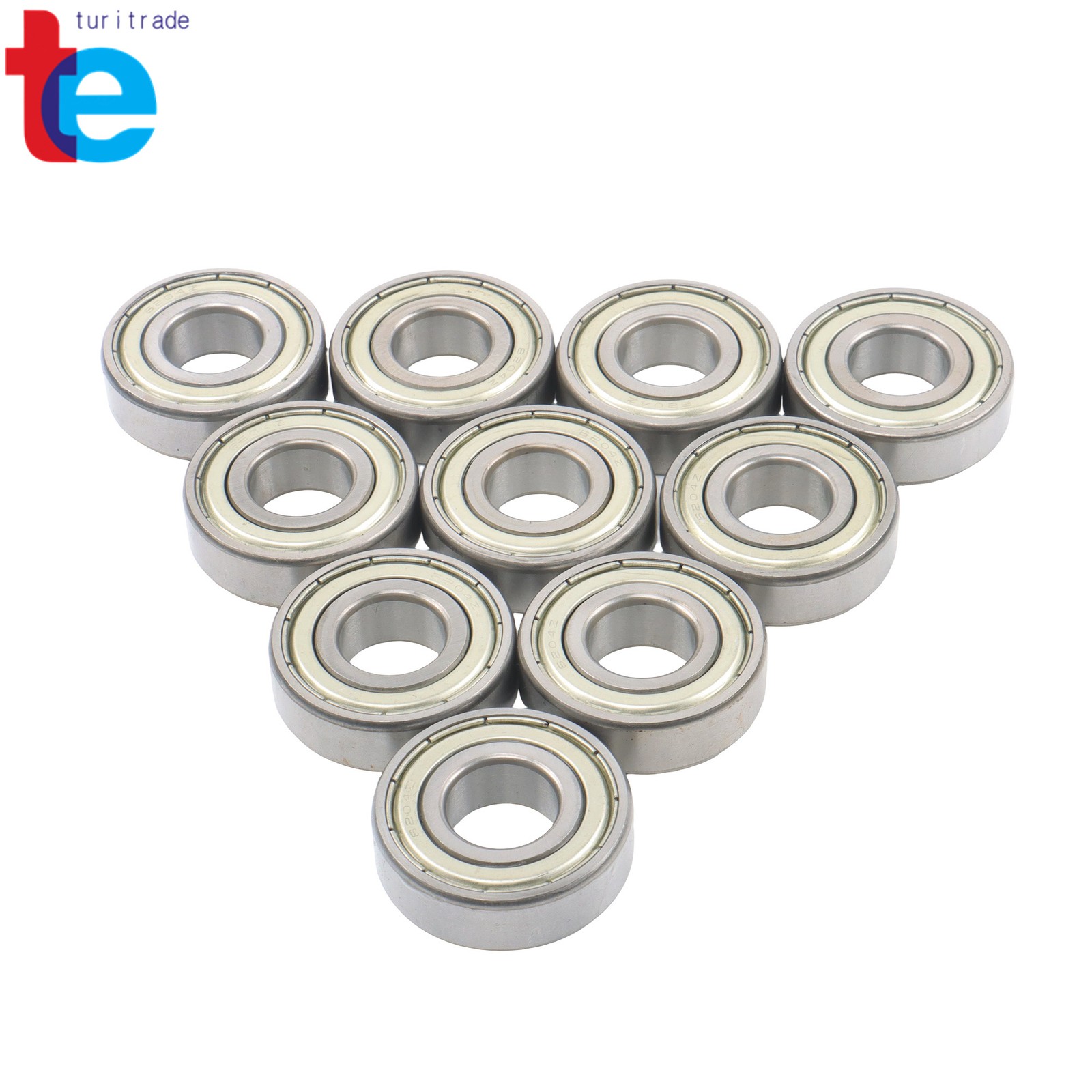 6204-ZZ Metal Shielded Ball Bearings 10 Pack 20x47x14mm Industrial Grade