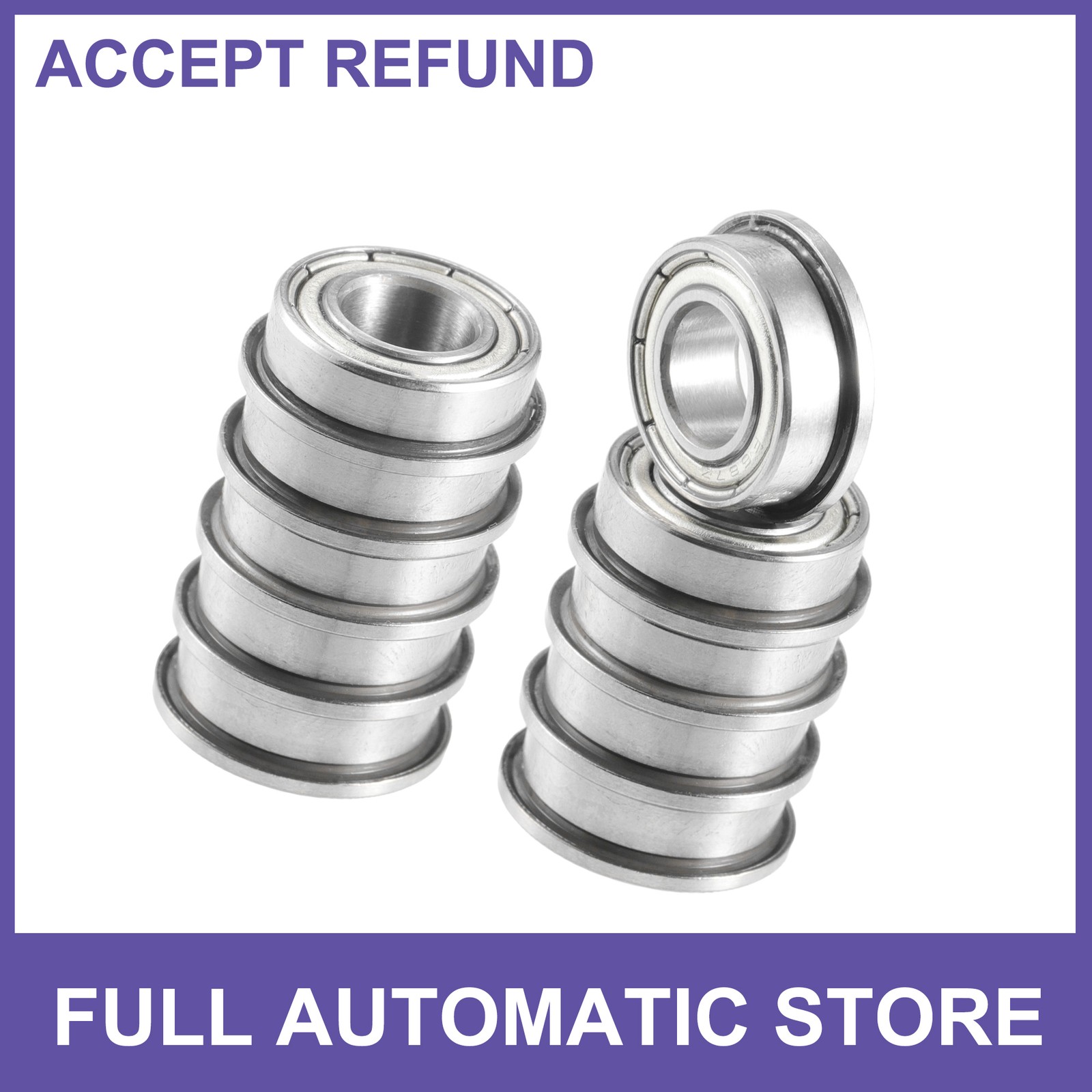 TWO 7x14x5mm Double Metal Shield F687ZZ Deep Groove Ball Bearings Universal