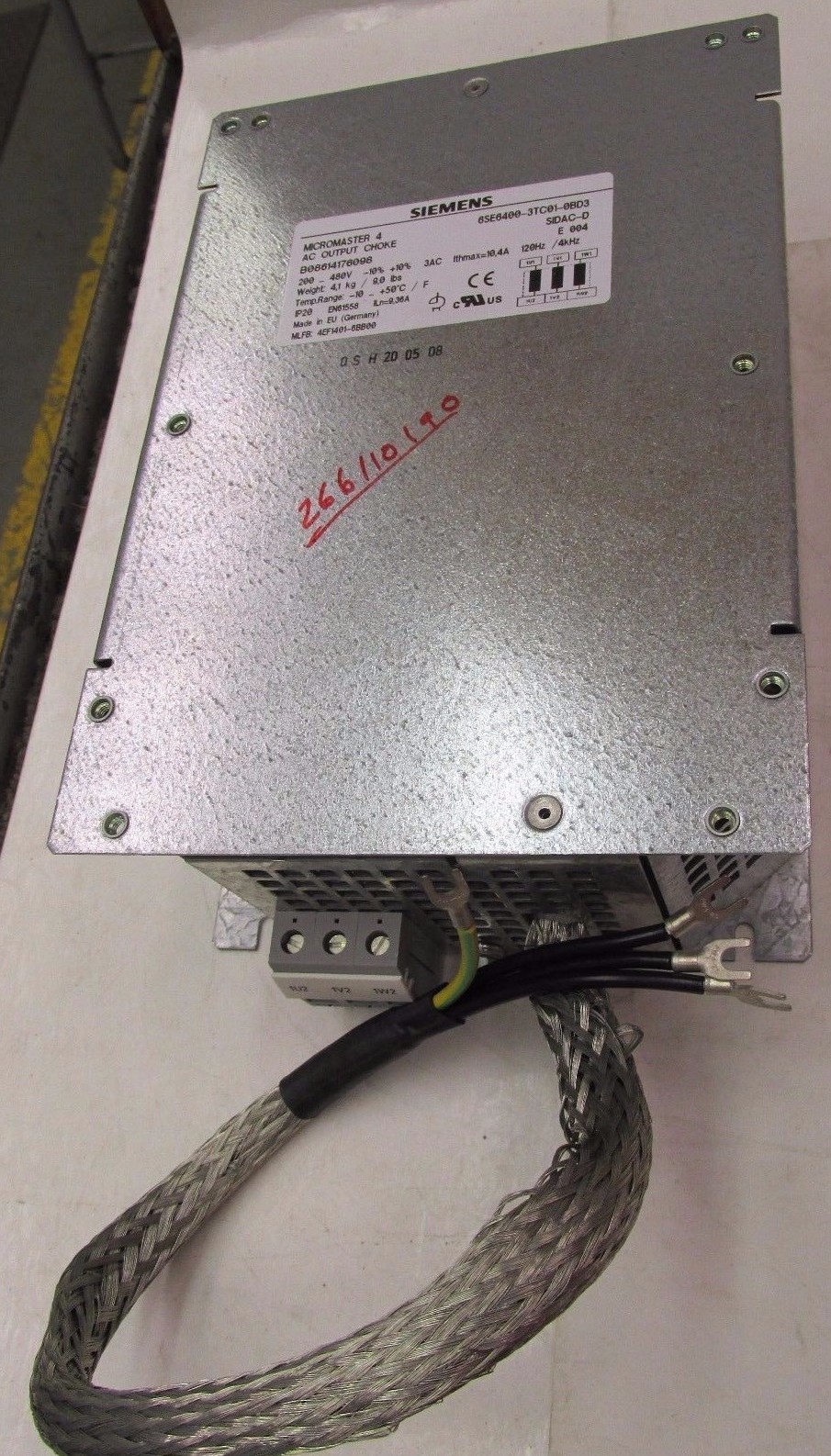Siemens AC Output Choke SIDAC-D SB0861476098 6SE6400-3TC01-0BD3 50024 ELL