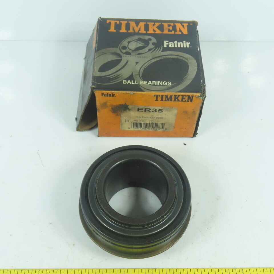 Timken Fafnir ER35 Wide Inner Ring Setscrew Locking Ball Bearings 2-3/16″ Bore