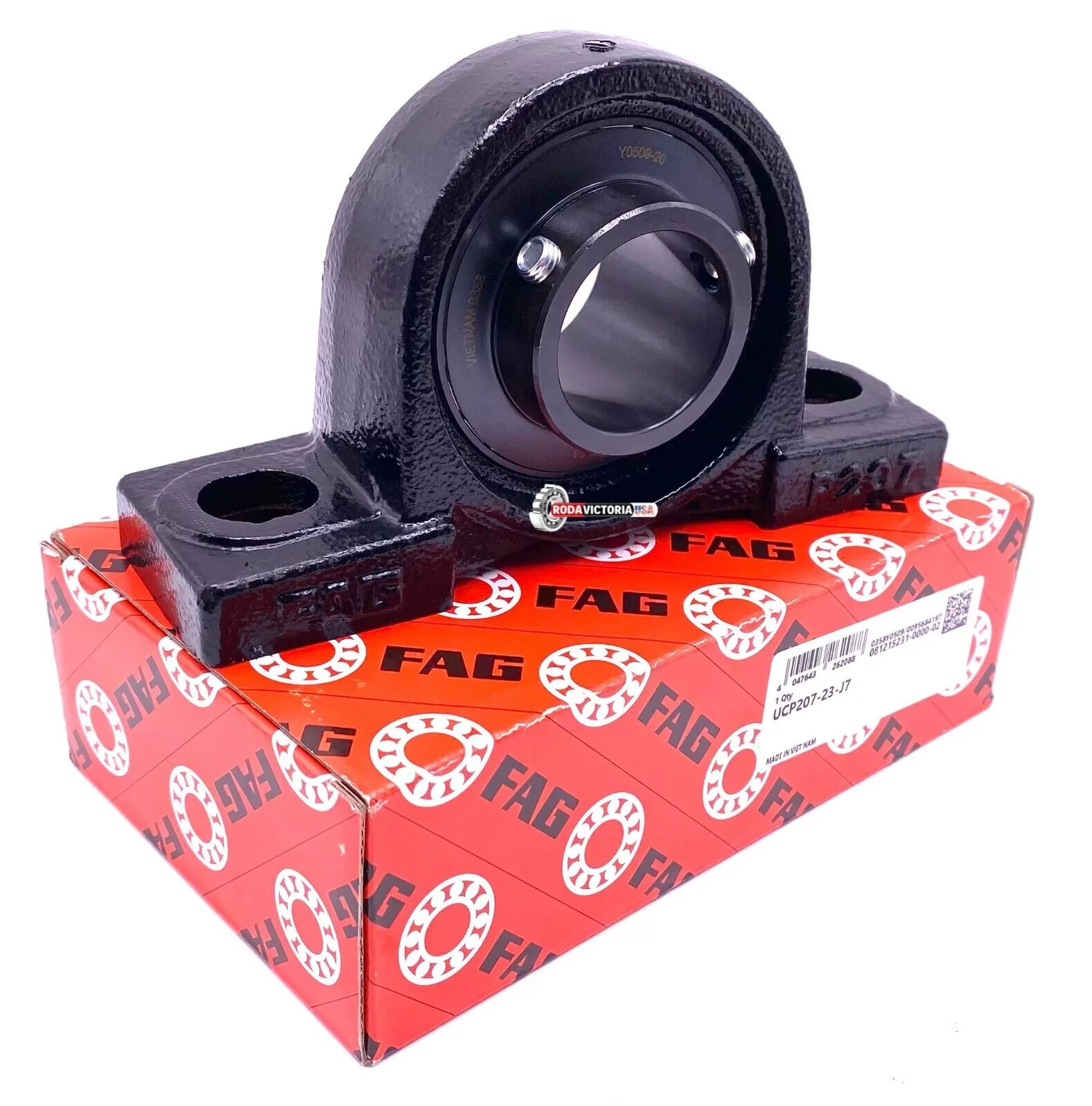 FAG UCP207-23 J7 Housing and Bearing Assembly UC207-23 + P207I 1.7/16” ID