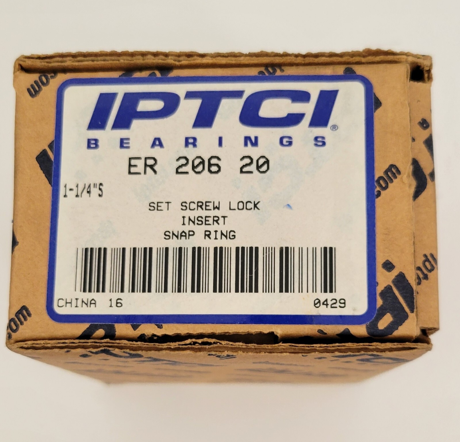 IPTCI Bearing ER 206-20 Brand New