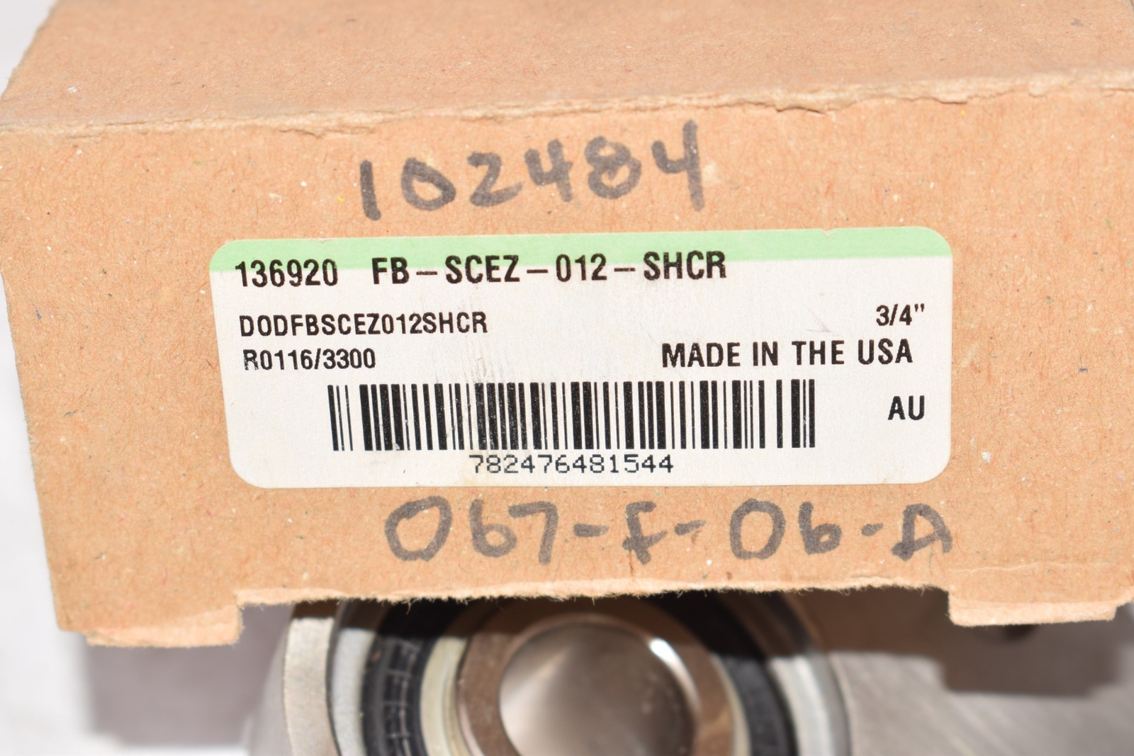 NEW DODGE FB-SCEZ-012-SHCR Flange-Mount Ball Bearing Unit – 3/4 in Bore, 3-Bolt