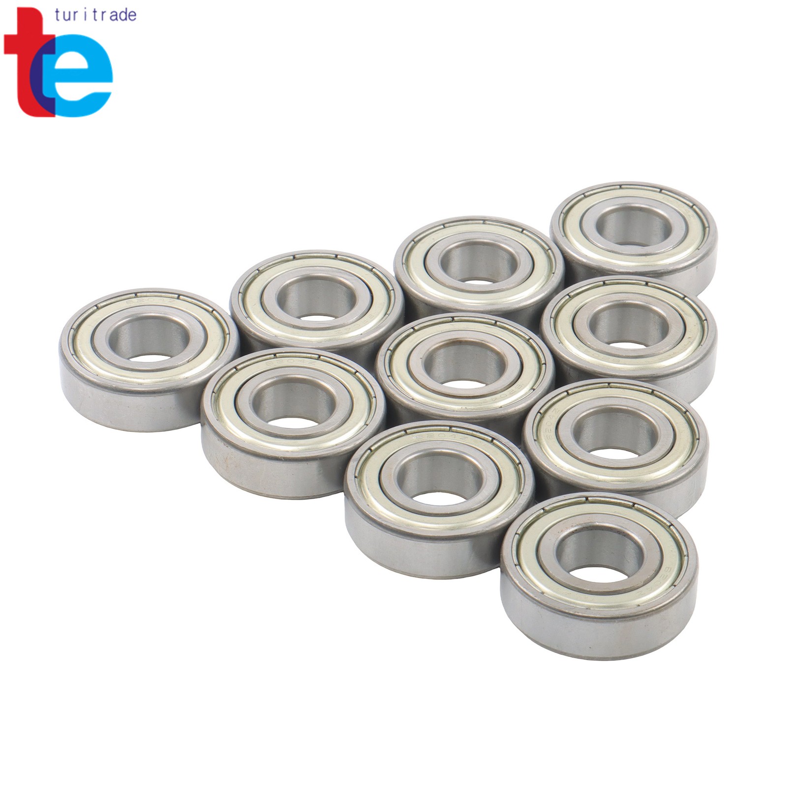 6204-ZZ Metal Shielded Ball Bearings 10 Pack 20x47x14mm Industrial Grade
