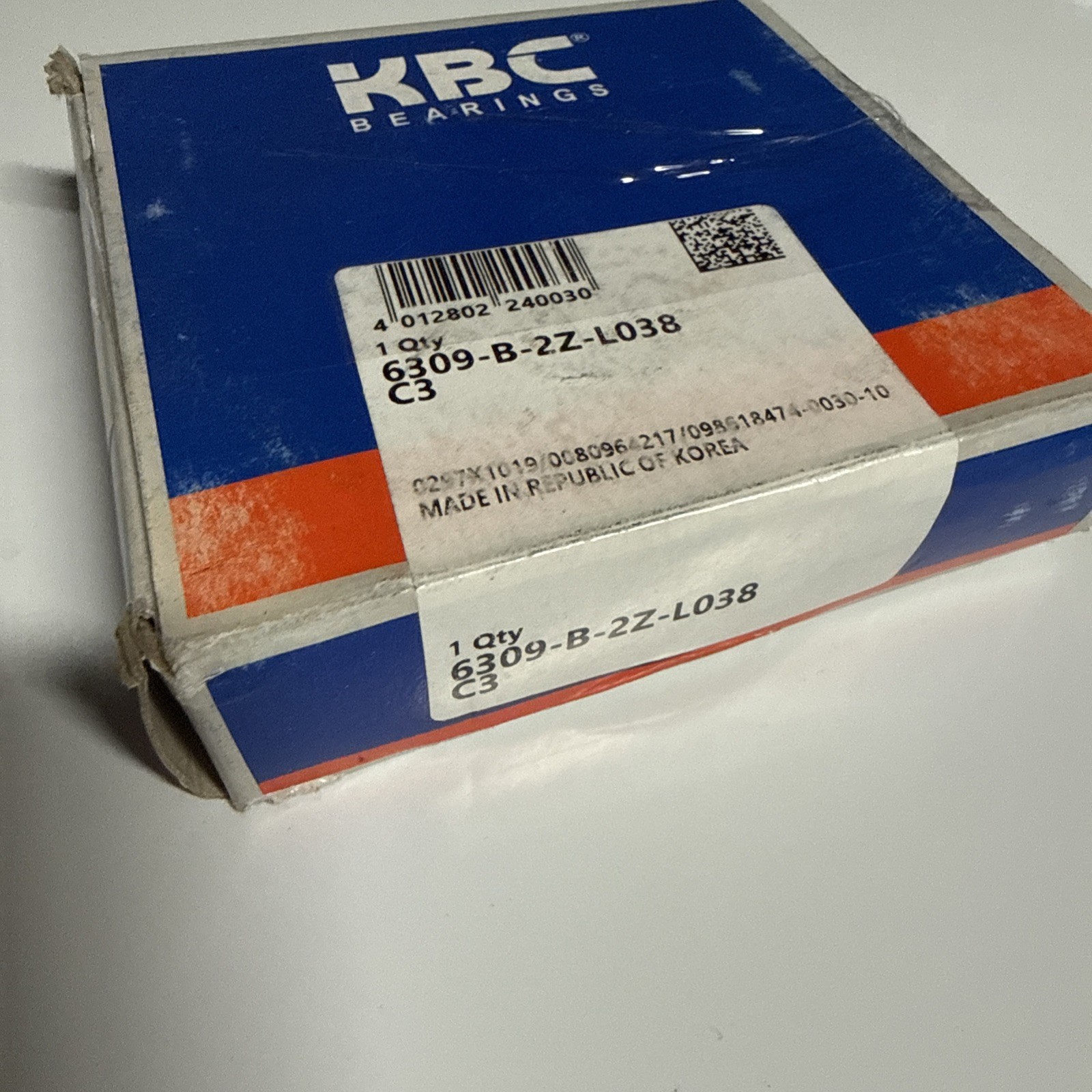KBC Ball Bearing #6309-B-2Z-L038 C3