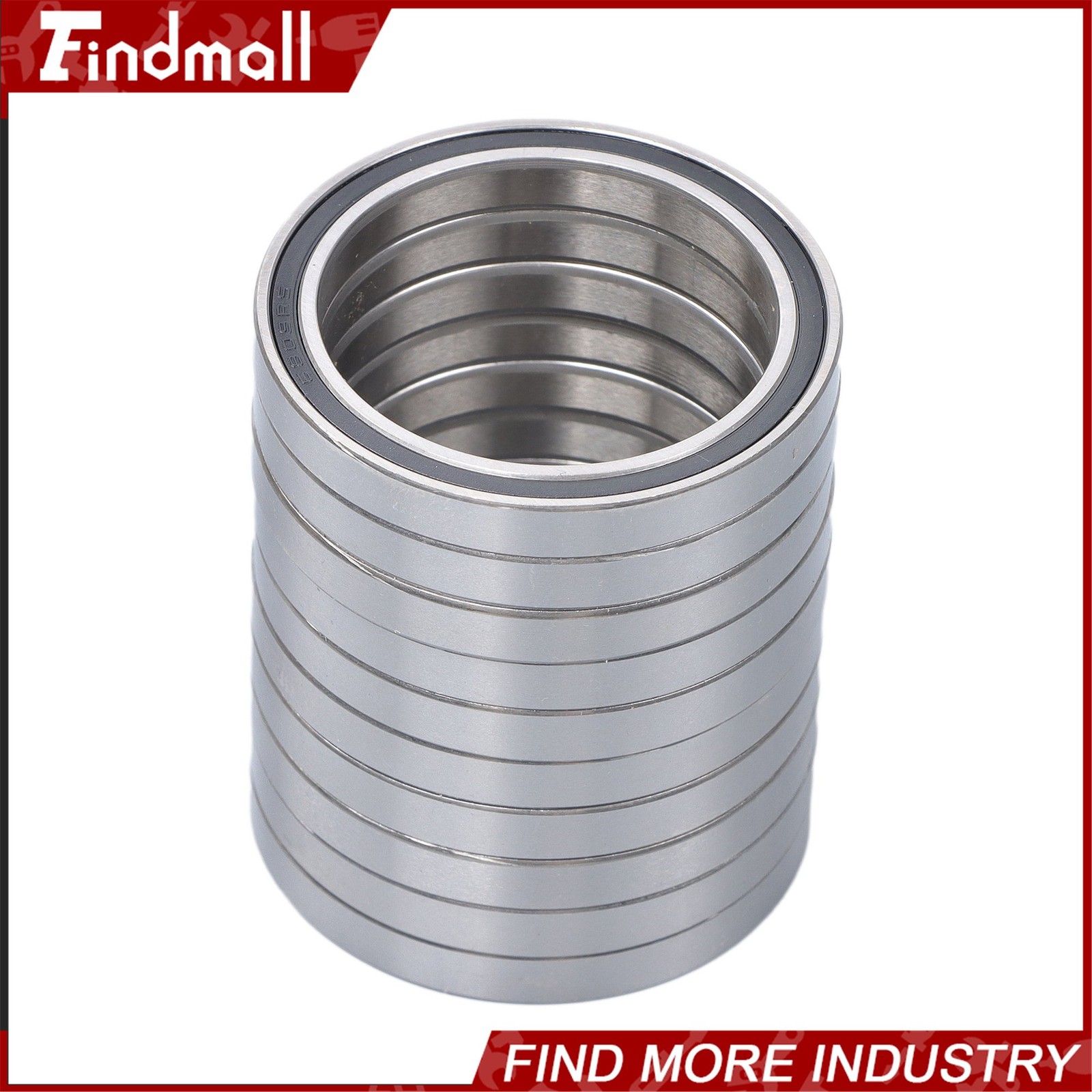 Findmall 6809-2RS 61809-2RS Bearings 10pcs 45x58x7mm Rubber Sealed Set