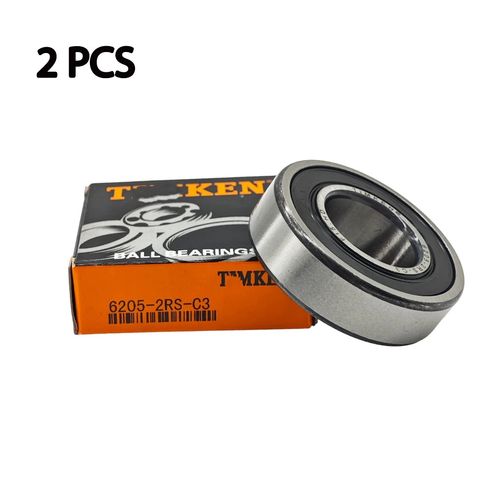 2 PACK Double Rubber Seal Bearings 6205RS For TIMKEN 6205-2RS C3 25X52X15mm