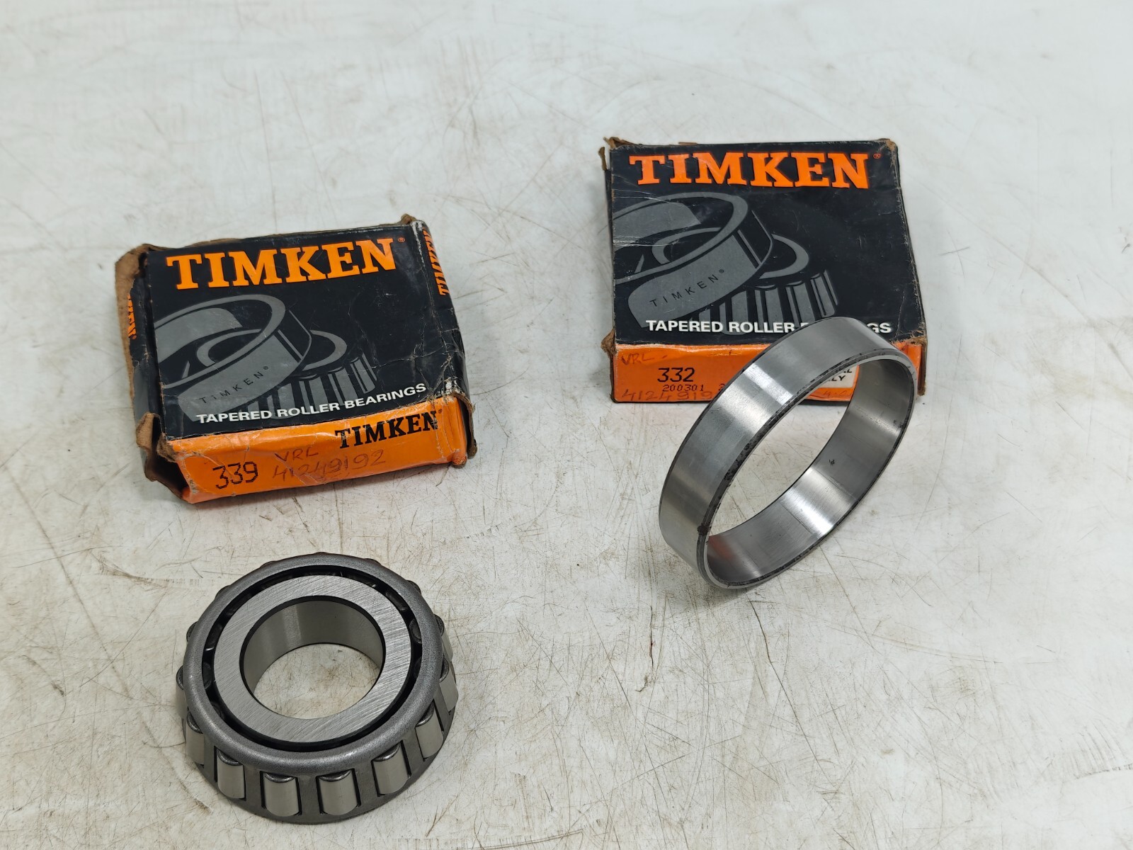 339/332 Timken Tapered Roller Bearing Cone&Cup Timken 339 – 332 USA 1.3780 in ID
