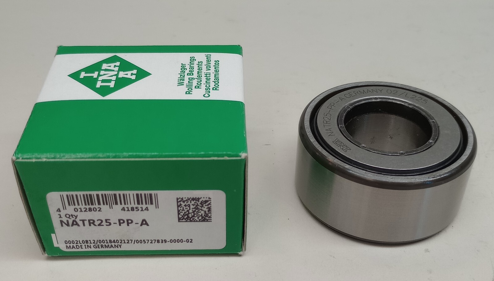 INA NATR25-PP-A Crowned Yoke Roller 25mm ID X 52mm OD X 24mm W Sealed NATR25PPA