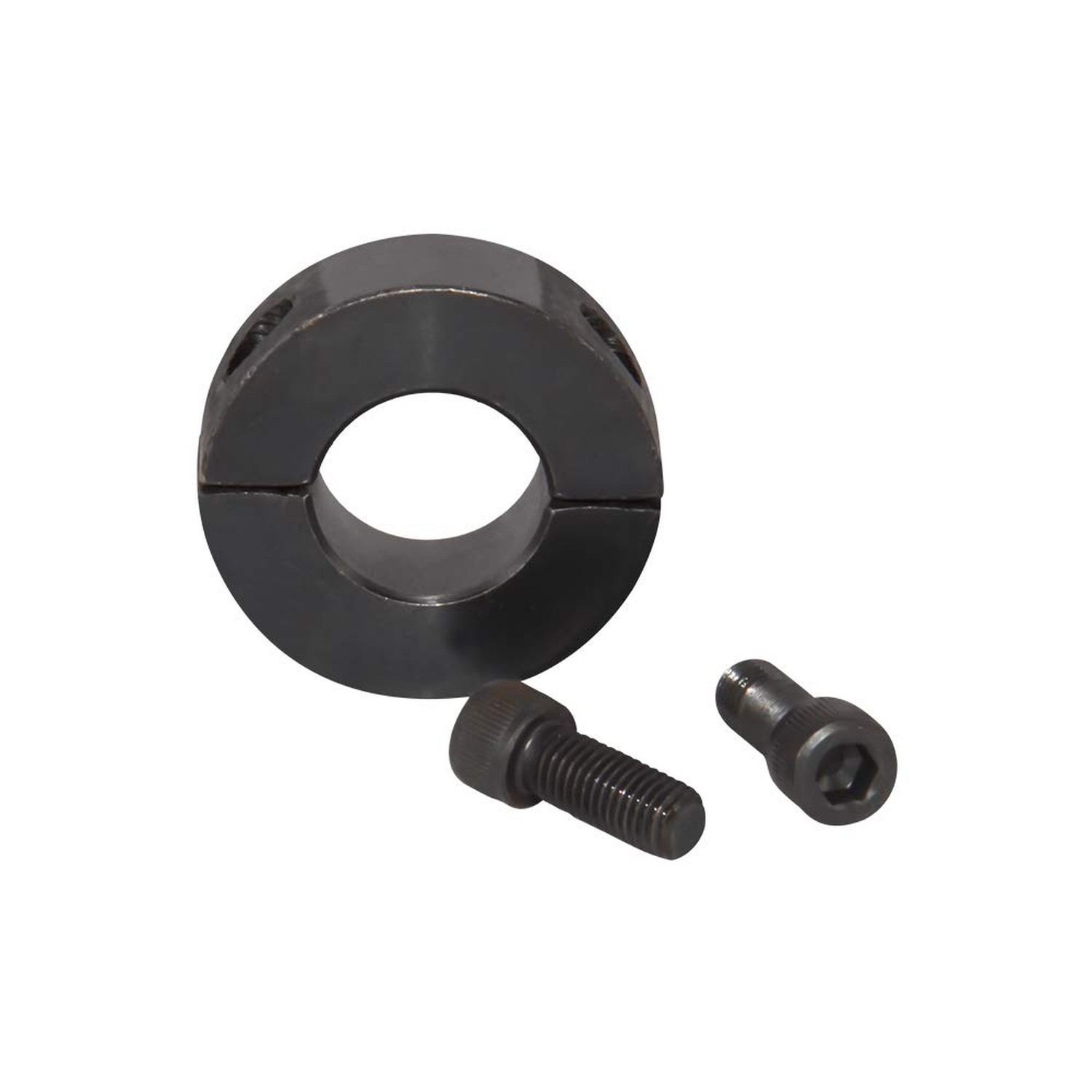 AZSSMUK 5/8″ Bore Double Split Clamp-On Shaft Collars of Carbon Steel with Bl…