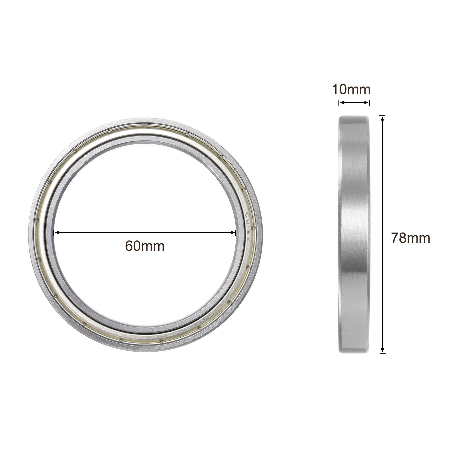 2pcs Deep Groove Ball Bearings (60mm x 78mm x 10mm) Chrome Steel Balls