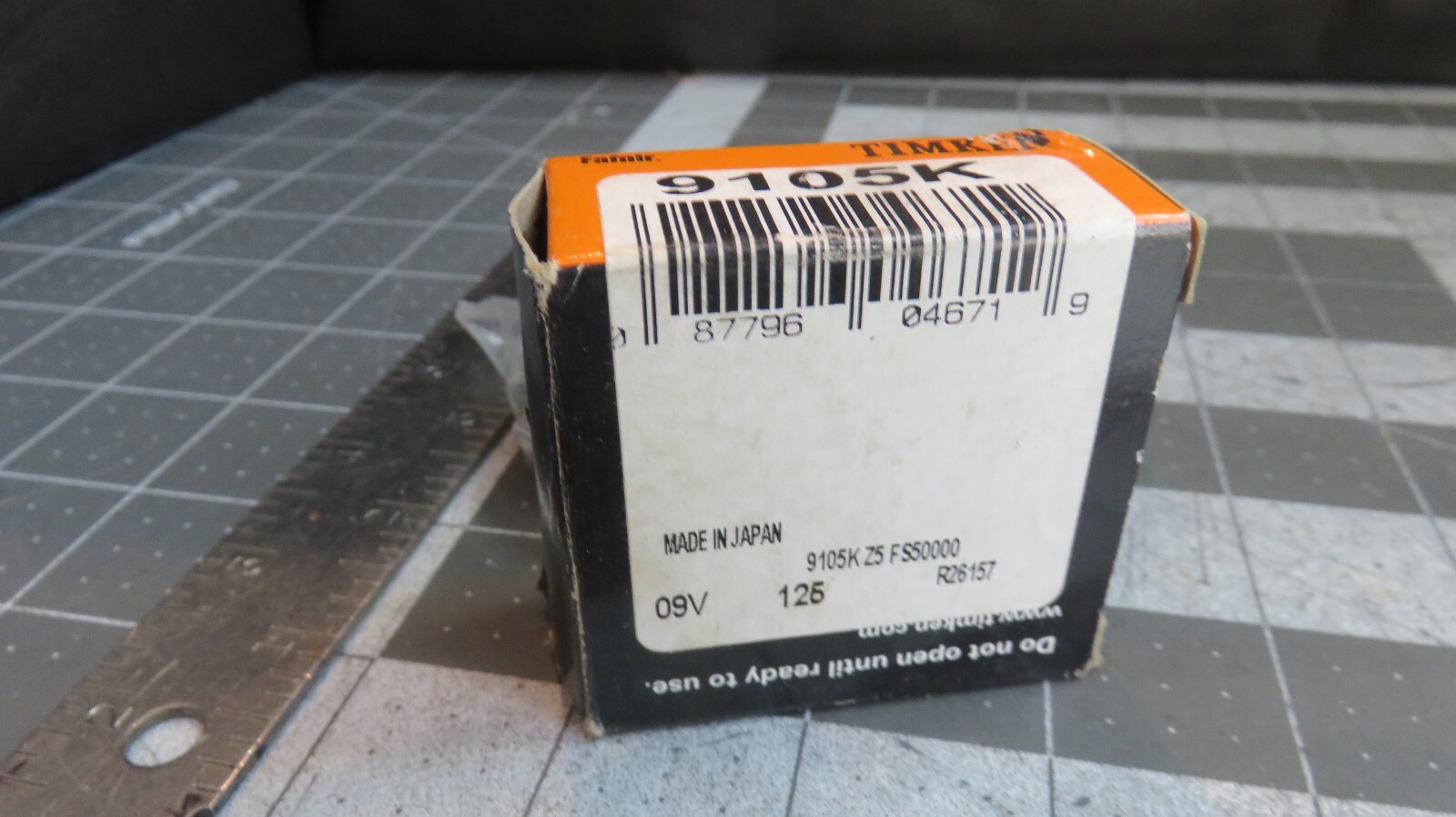Timken 9105K Radial/Deep Groove Ball Bearing 25mm ID 47mm OD 12mm Wide