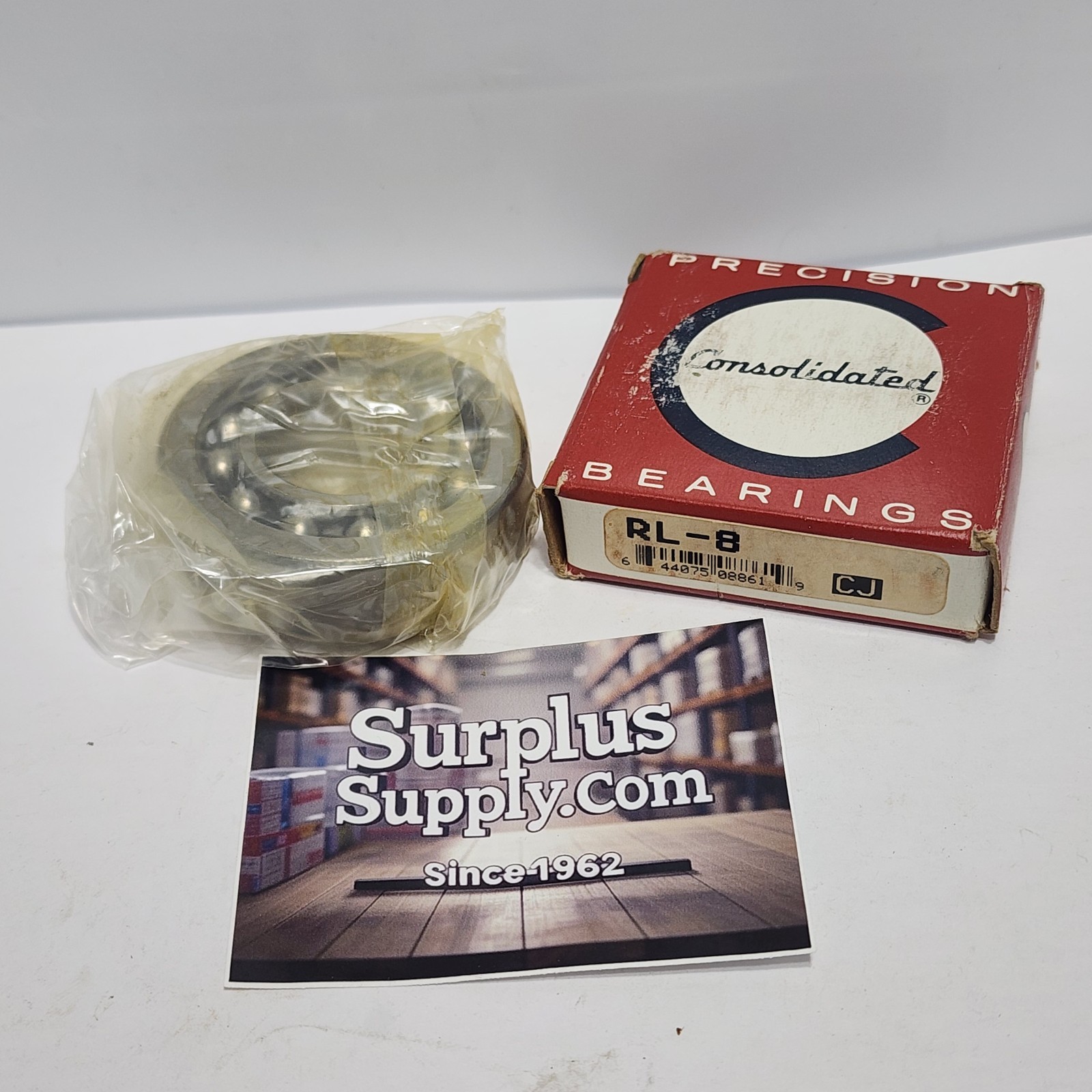 RL-8 / RL 8 Consolidated Ball Bearing – Straight Bore, 1.0000 in ID, 2.2500 in