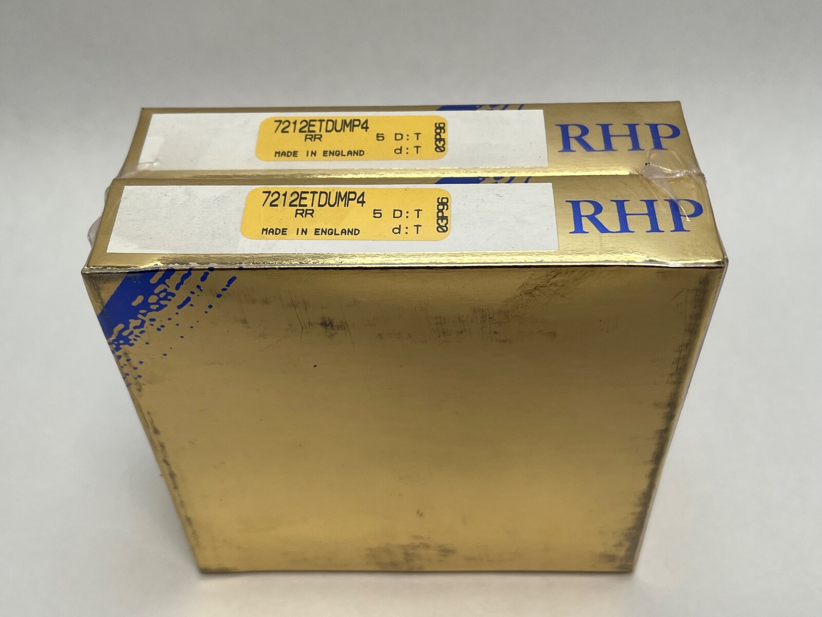RHP 7212ETDUMP4 Bearing 60x110x22 mm 7212-E-T-DUM-P4 England 2 Pcs