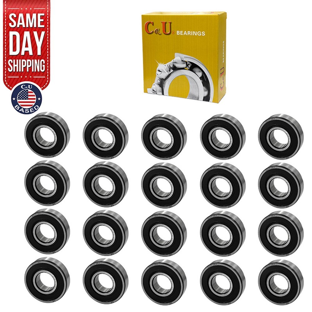 20 Pack CKU 6001-2RS 12x28x8mm Double Rubber Sealed Deep Groove Ball Bearings