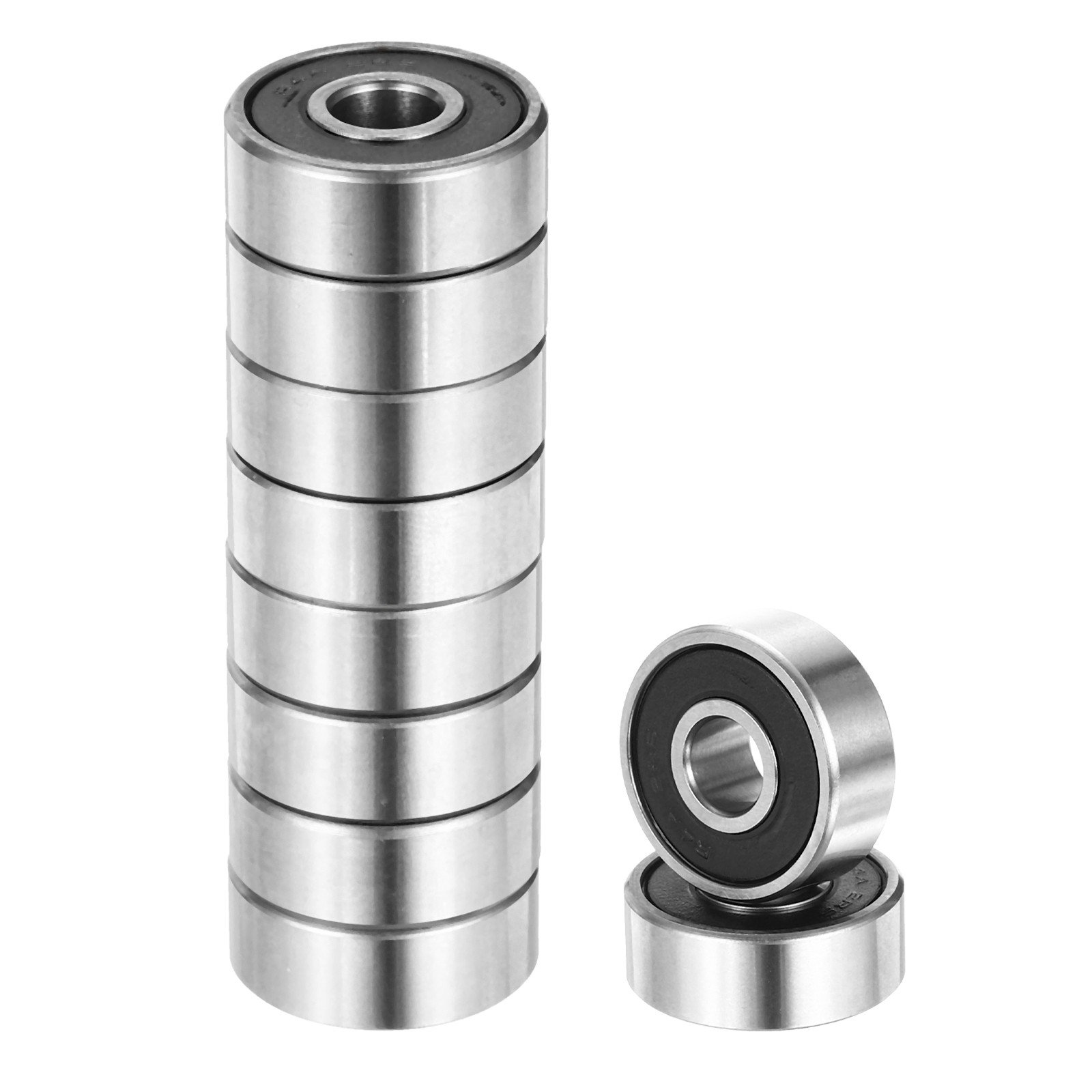 10pcs R4A-2RS 1/4″ ID x 3/4″ OD x 9/32″ Height Z3 Ball Bearings Black