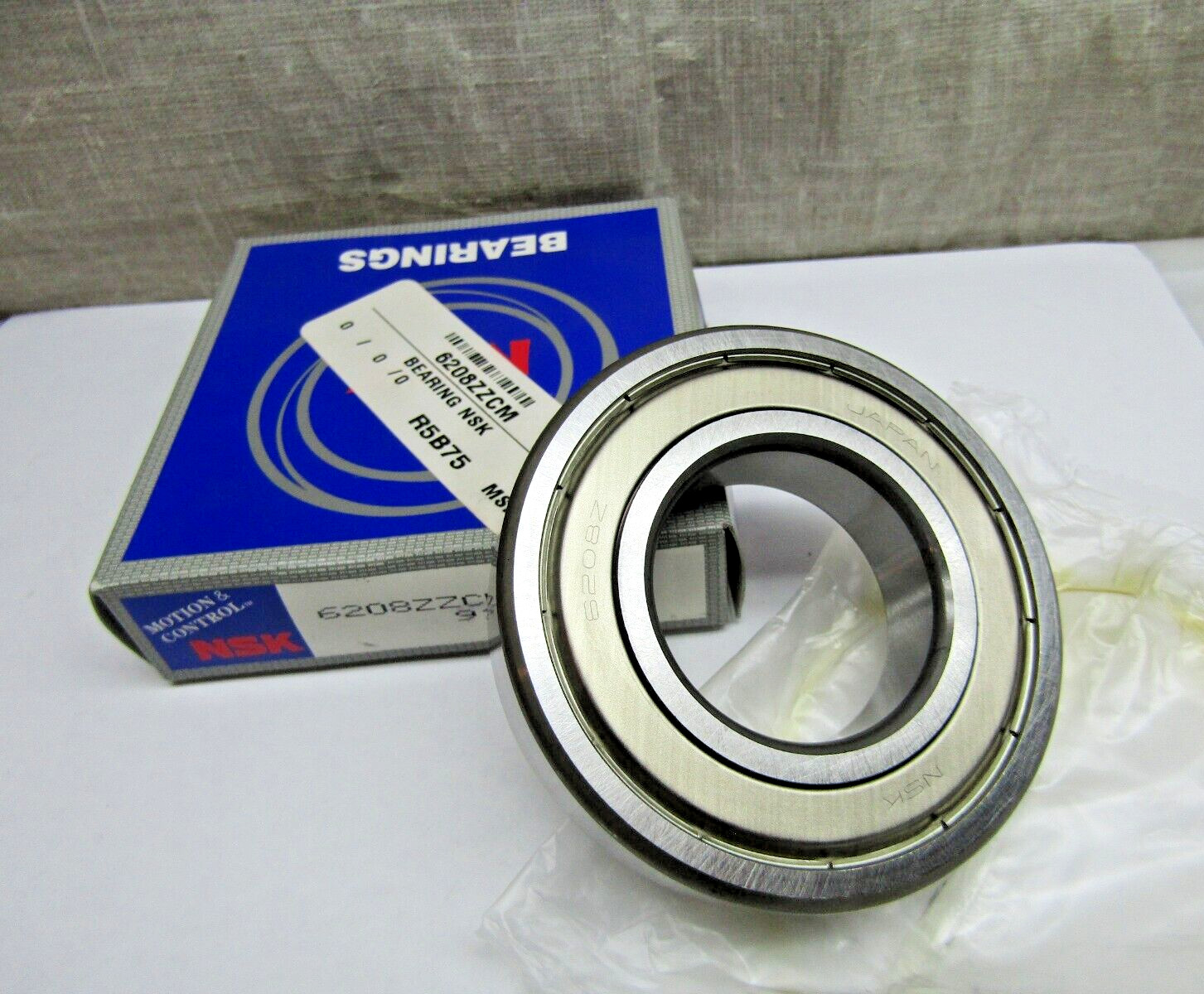 NSK 6208-ZZ 40mm X 80mm X 18mm Shielded Bearing