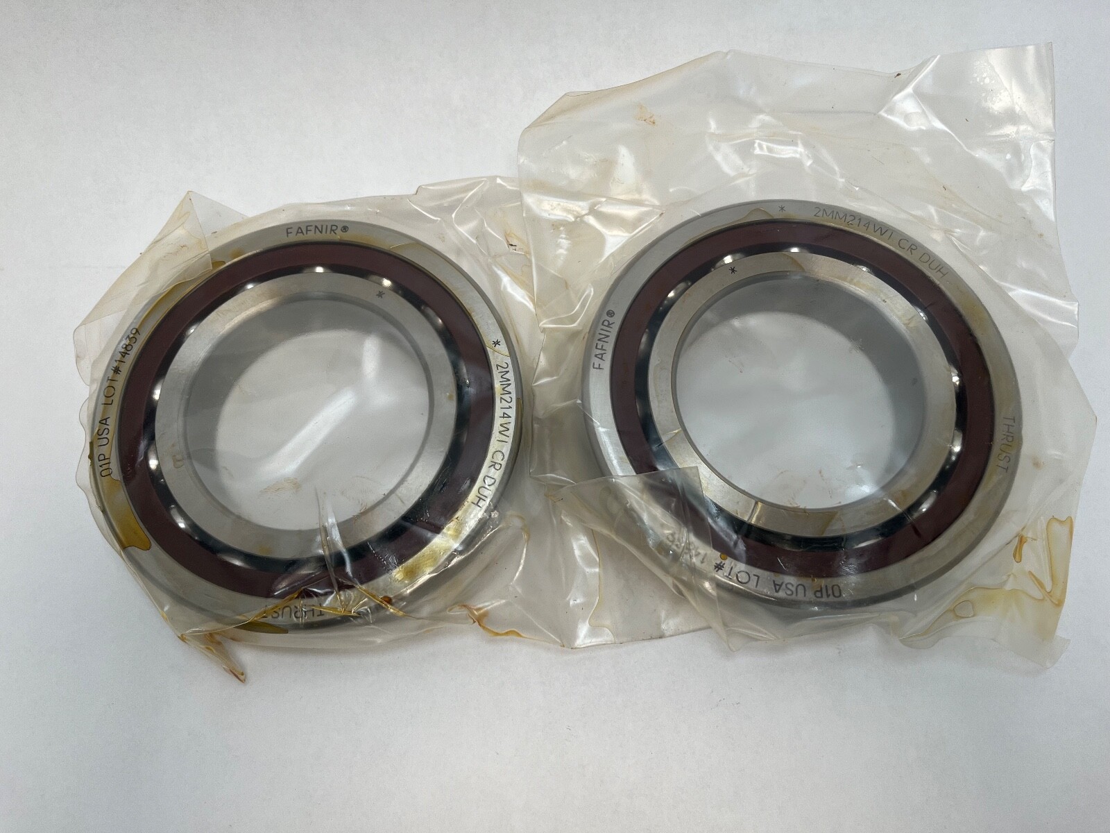 Fafnir 2MM214WICR-DUH Bearing 70x125x24 mm 7214C 2-MM-214-WI-CR-DUH USA 2 Pcs