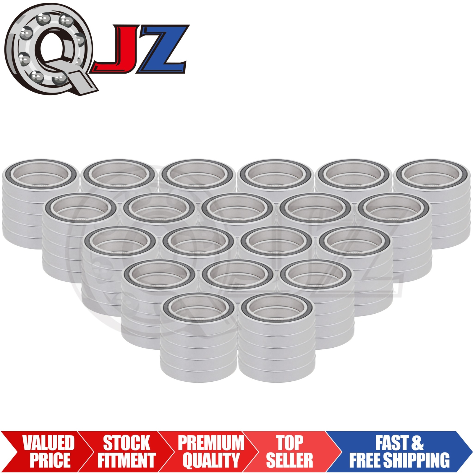 [Qty.100] 6911-2RS Radial/Deep Groove Ball Bearing [55mm ID x 80mm ID x 13mm W]
