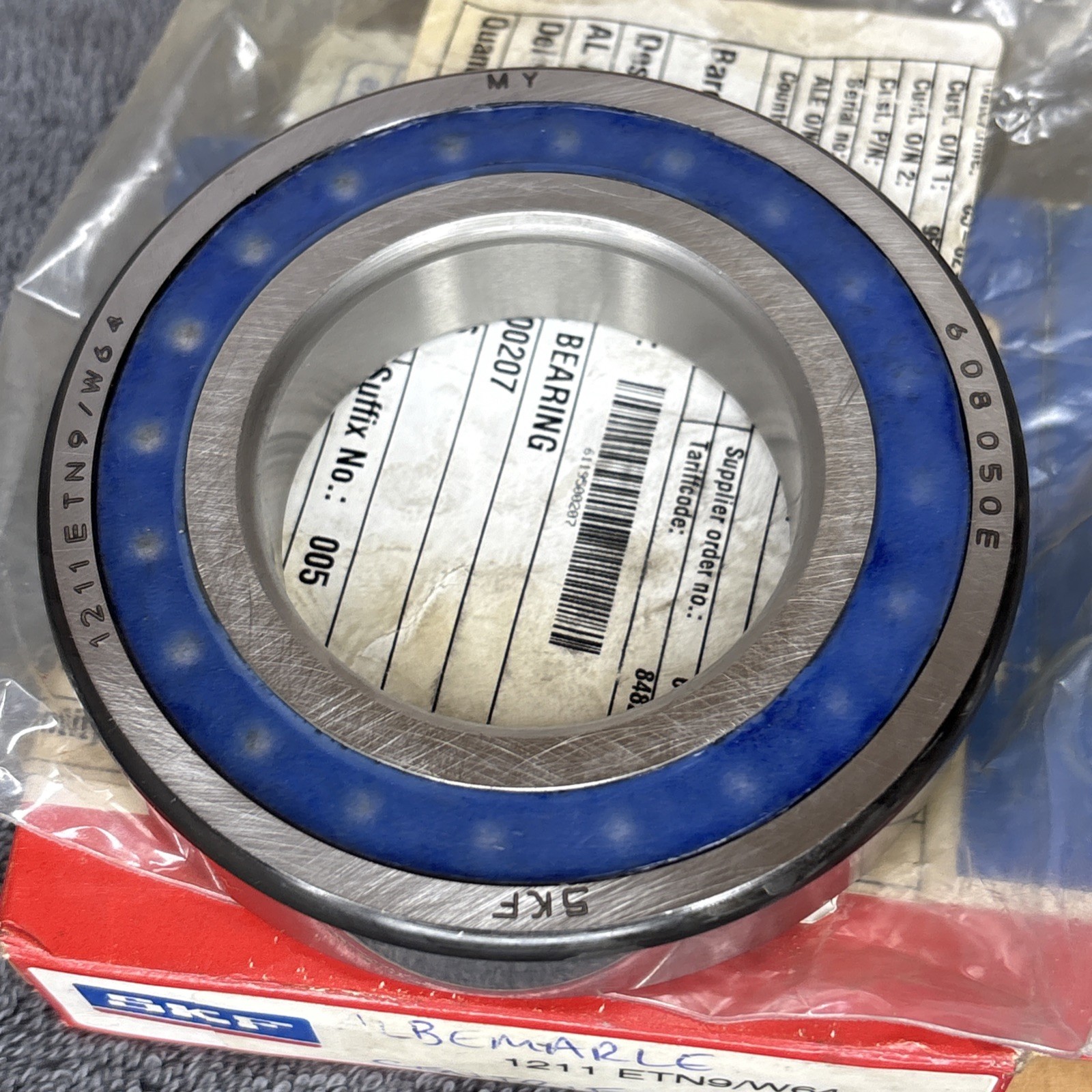 SKF 1211 ETN9/W64 Self Aligning Ball Bearing Solid-Lube Filled New Old Stock