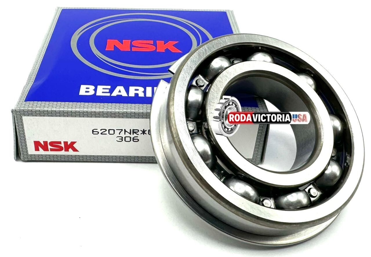 NSK JAPAN 6207 NR C3 BALL BEARING, OPEN TYPE, NO SEALS + SNAP RING 35x72x17 mm