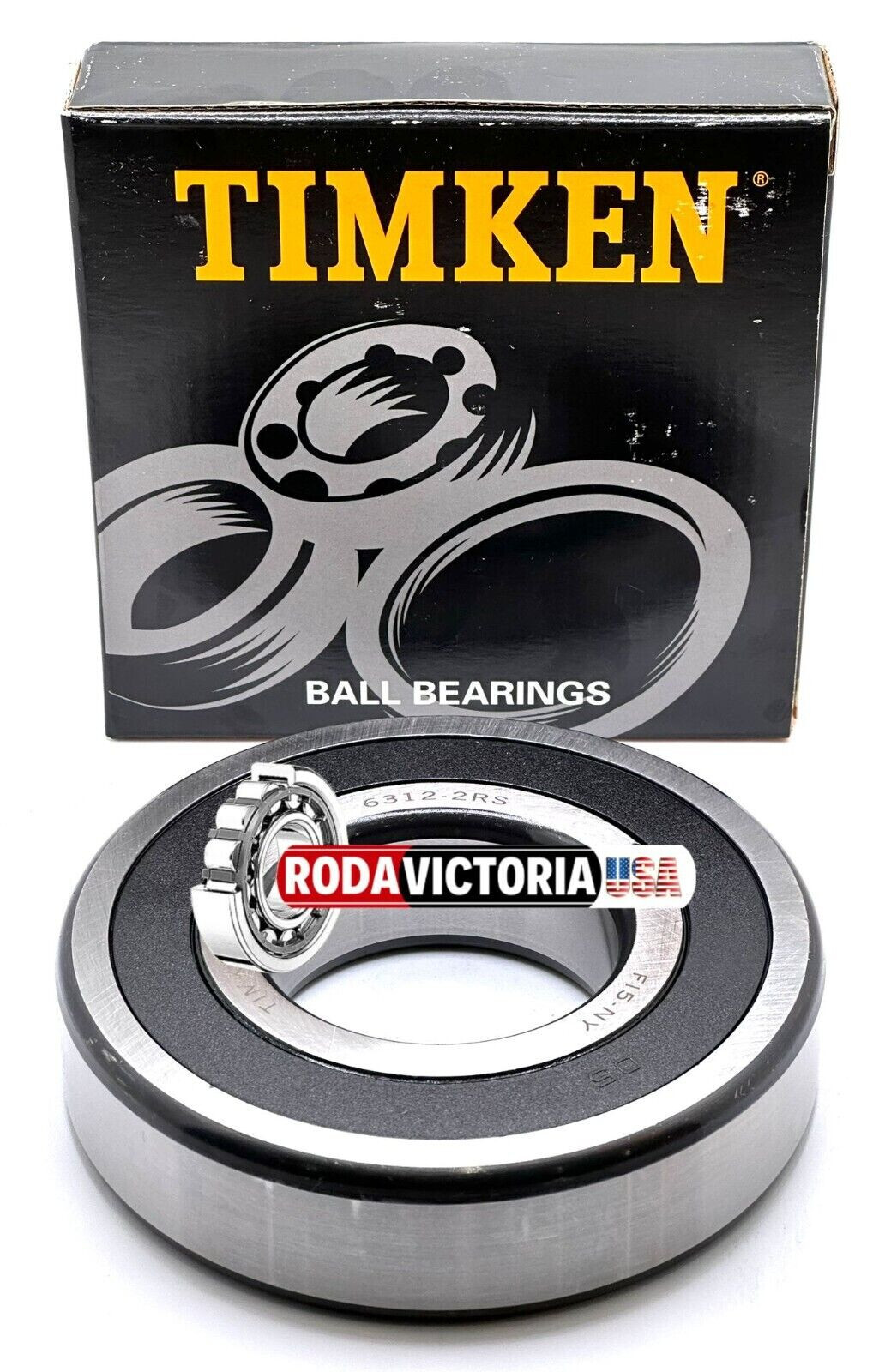 TIMKEN 6312 2RS DEEP GROOVE BALL BEARING, RUBBER SEALED 60x130x31mm