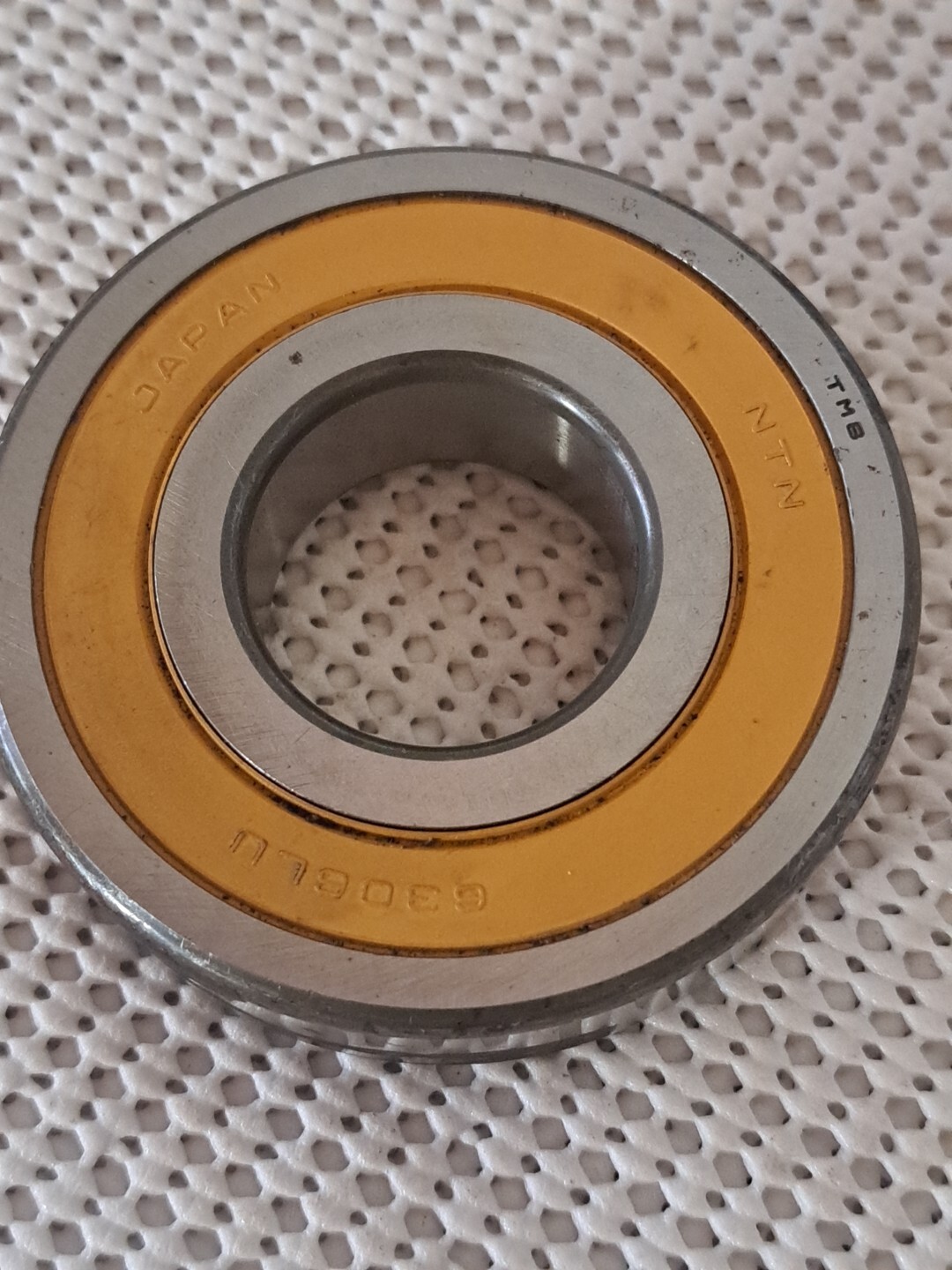 NTN Ball Bearing Made in Japan 6306LU NOS, Surface Rust From Storage.