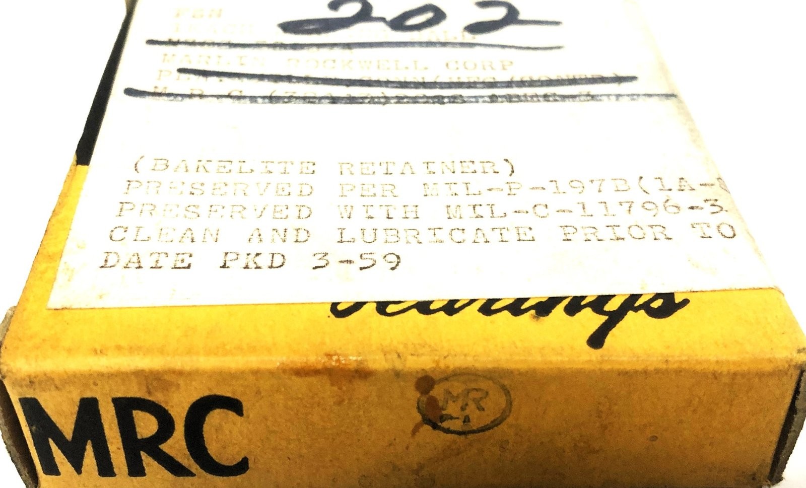 MRC Double Shielded Angular Contact Ball Bearing 202S [Lot of 2] NOS