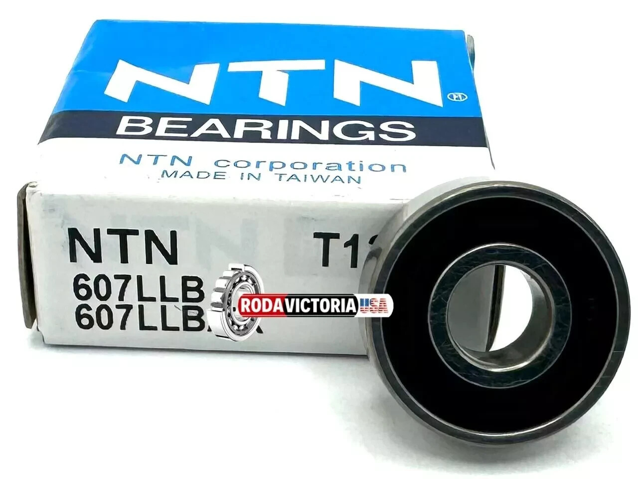 NTN 607 LLB DEEP GROOVE BALL BEARING, RUBBER SEALED 2RS 7x19x6 mm