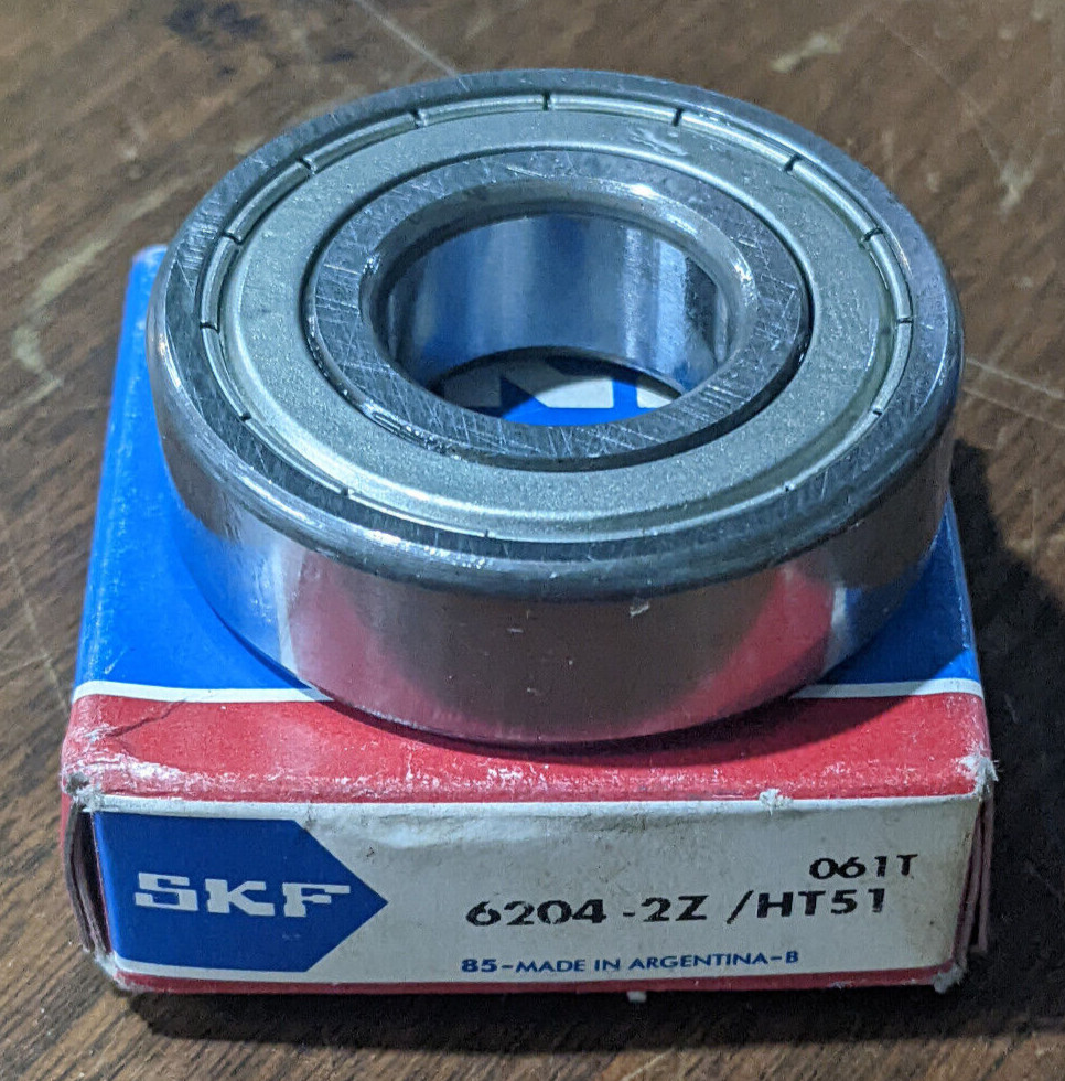 New SKF-6204 2Z HT51 SINGLE ROW Shielded BALL BEARING