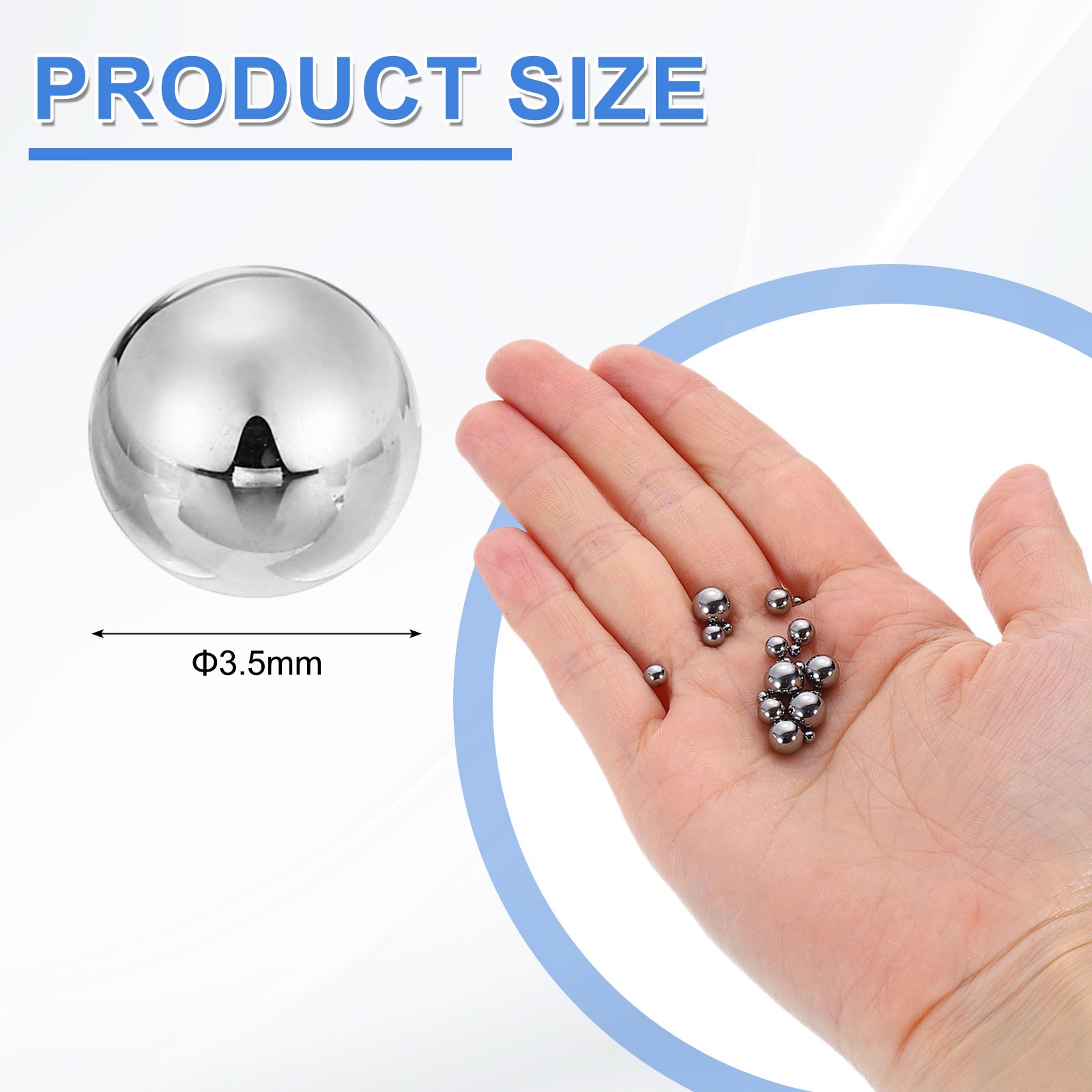 300pcs Precision Balls 3.5mm Diameter G10 Chrome Steel Ball for Bearings